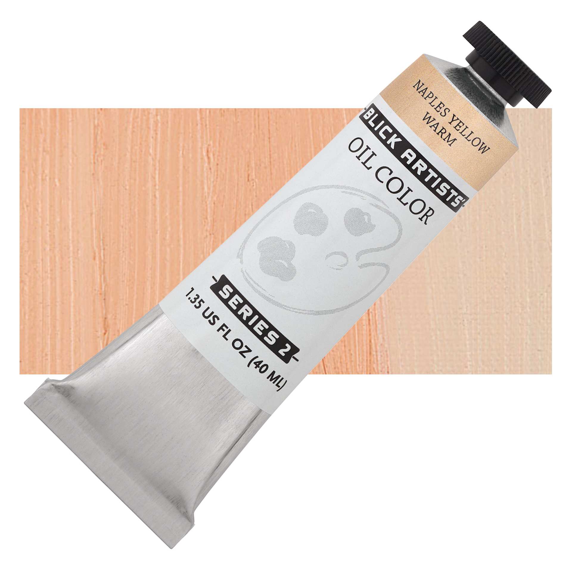 Blick Artists' Oil Paint - Naples Yellow Warm, 40 ml tube and swatch Blick Artists' Oil Paint - Naples Yellow Warm, 40 ml tube and swatch