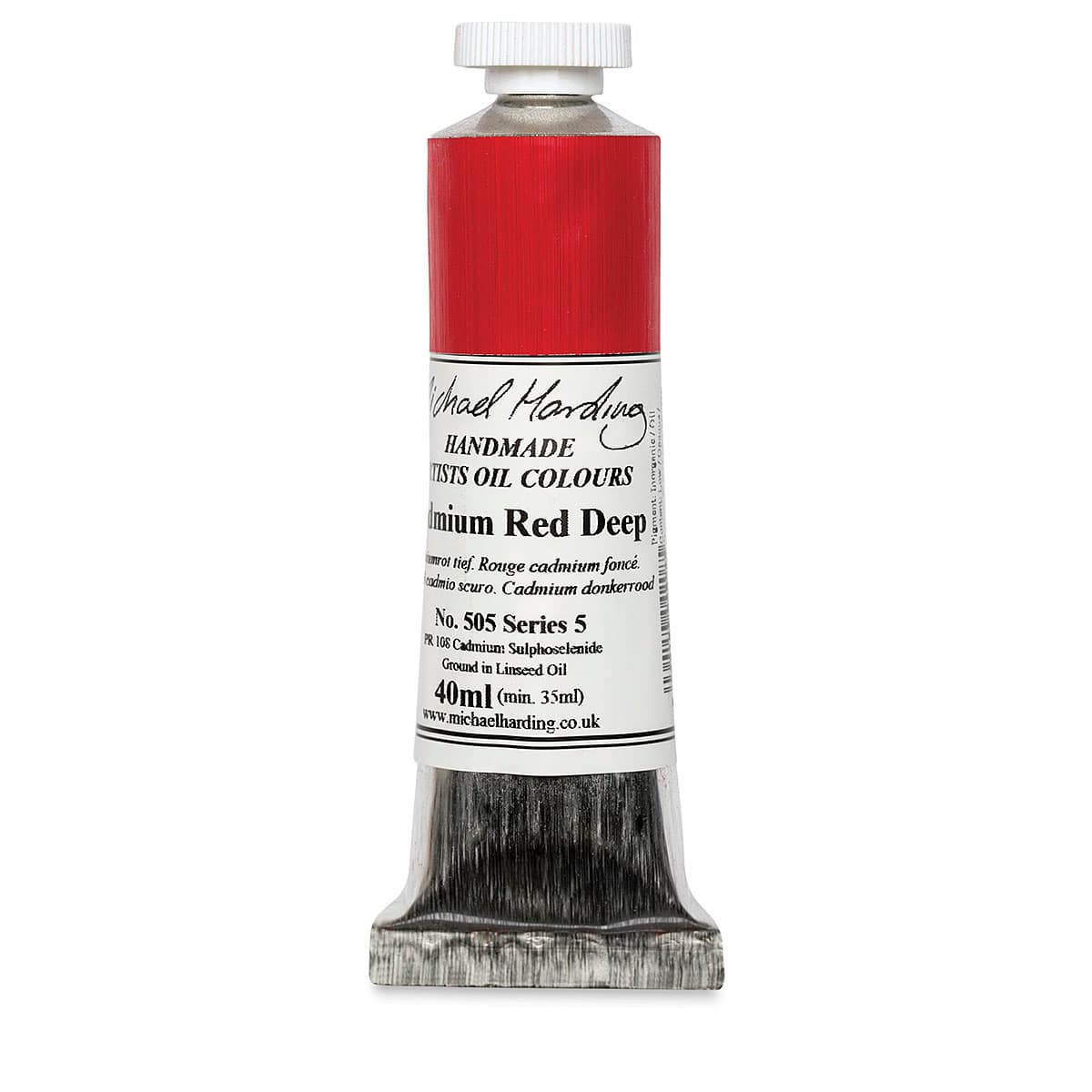 Michael Harding Artists Oil Color - Cadmium Red Deep, 40 ml tube
