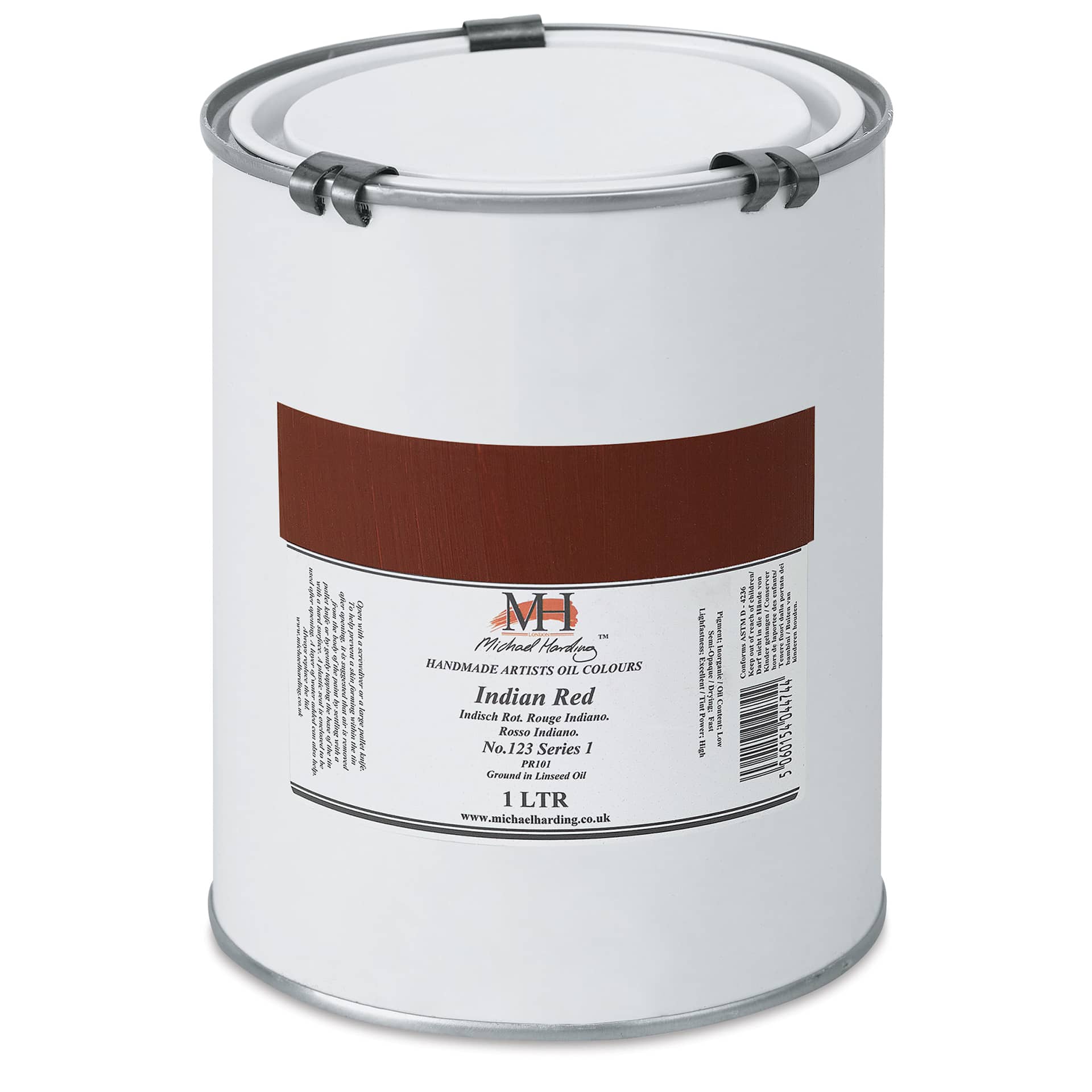 Michael Harding Artists Oil Color - Indian Red, 1 Liter