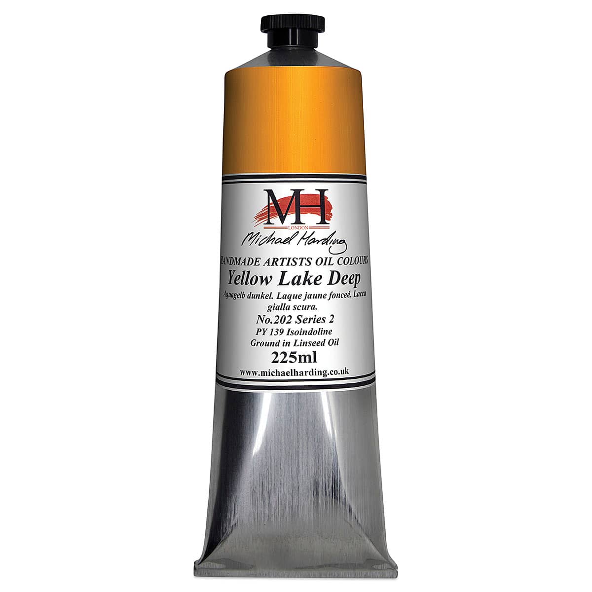 Michael Harding Artists Oil Color - Yellow Lake Deep, 225 ml tube