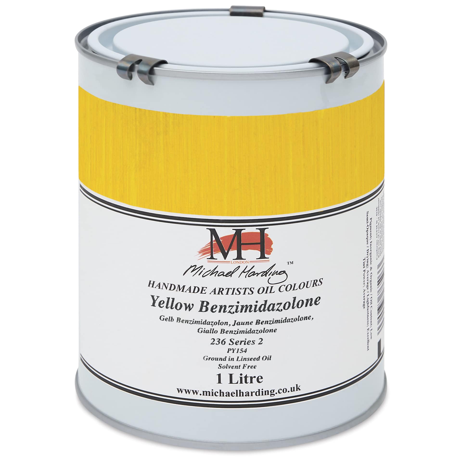 Michael Harding Artists Oil Color - Yellow Benzimidazolone, 1 Liter