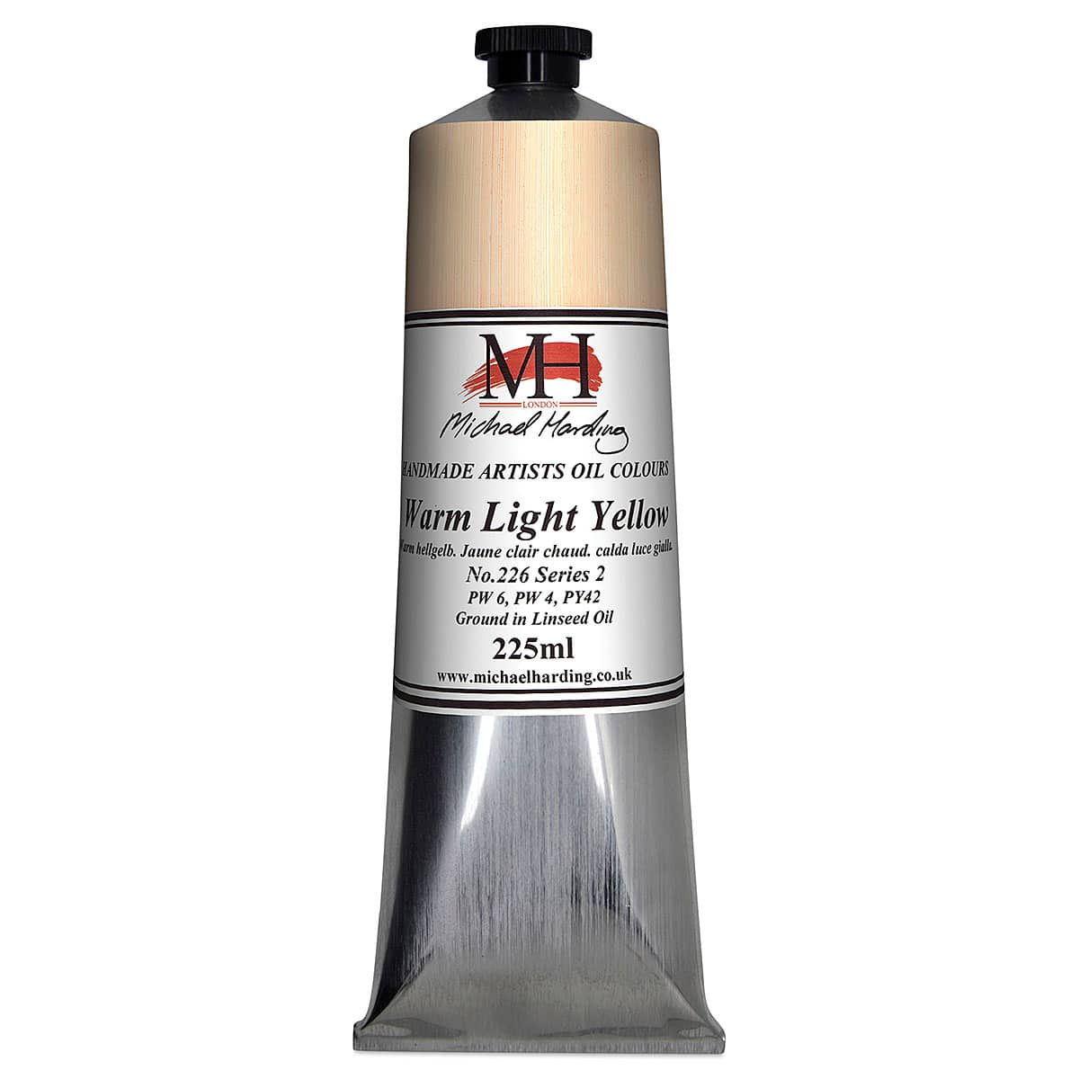 Michael Harding Artists Oil Color – Warm Light Yellow, 225 ml tube