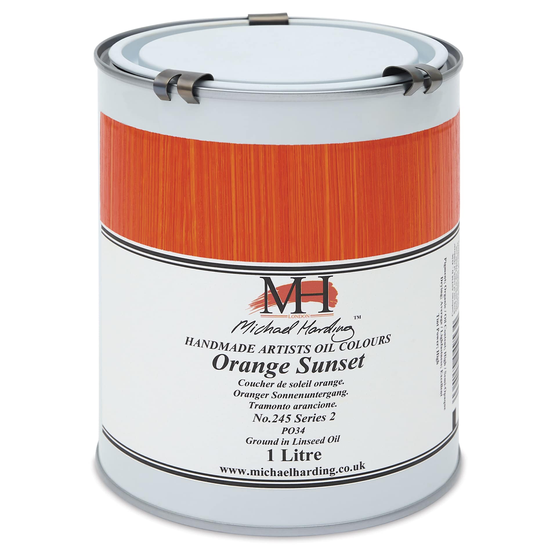Michael Harding Artists Oil Color - Orange Sunset, 1 Liter