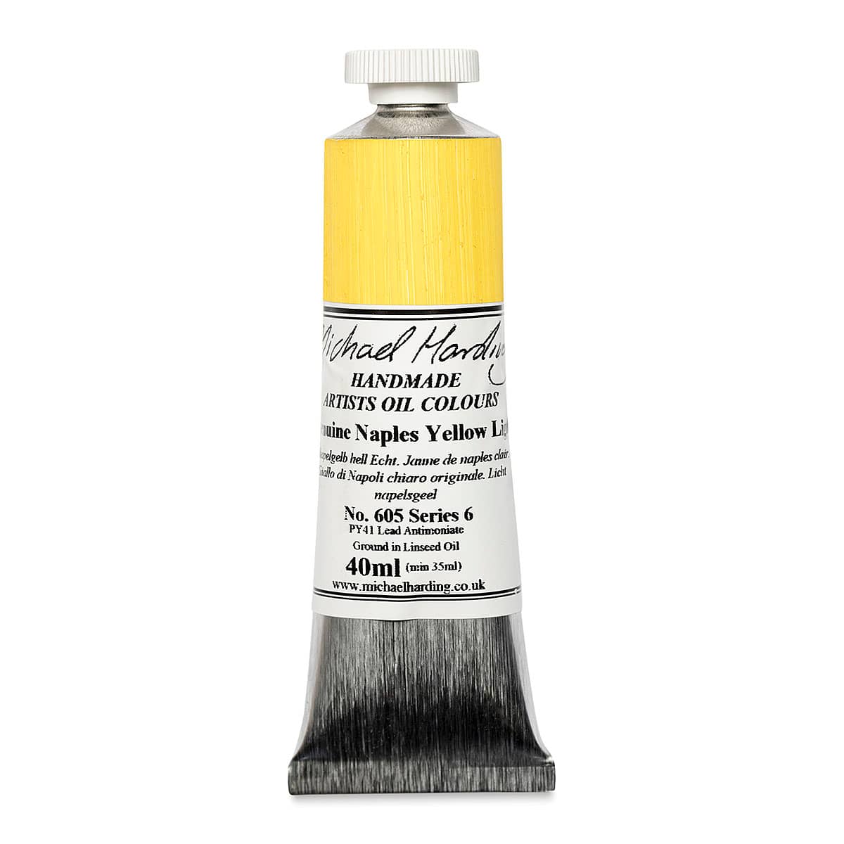 Michael Harding Artists Oil Color - Genuine Naples Yellow Light, 40 ml tube