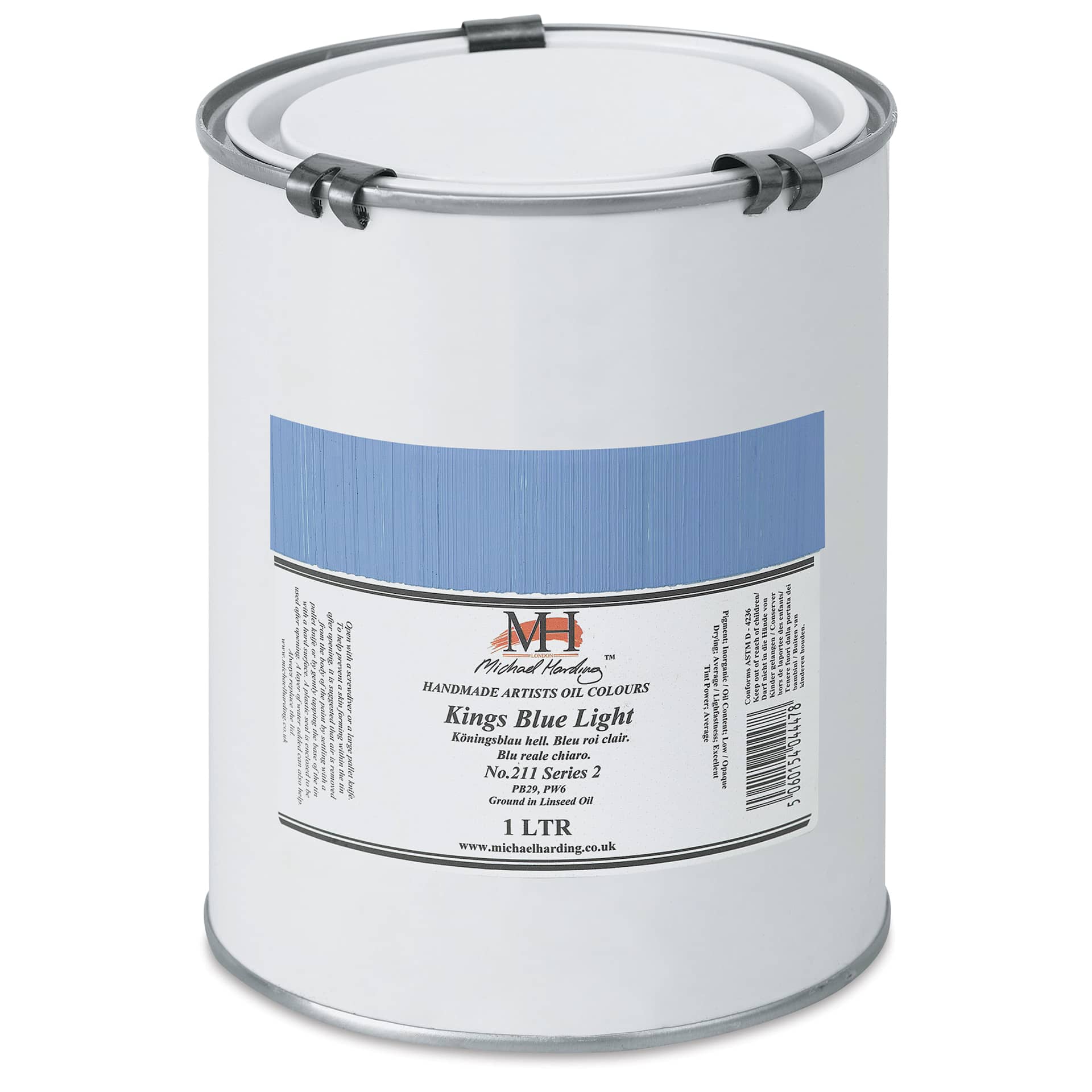 Michael Harding Artists Oil Color - King's Blue Light, 1 Liter