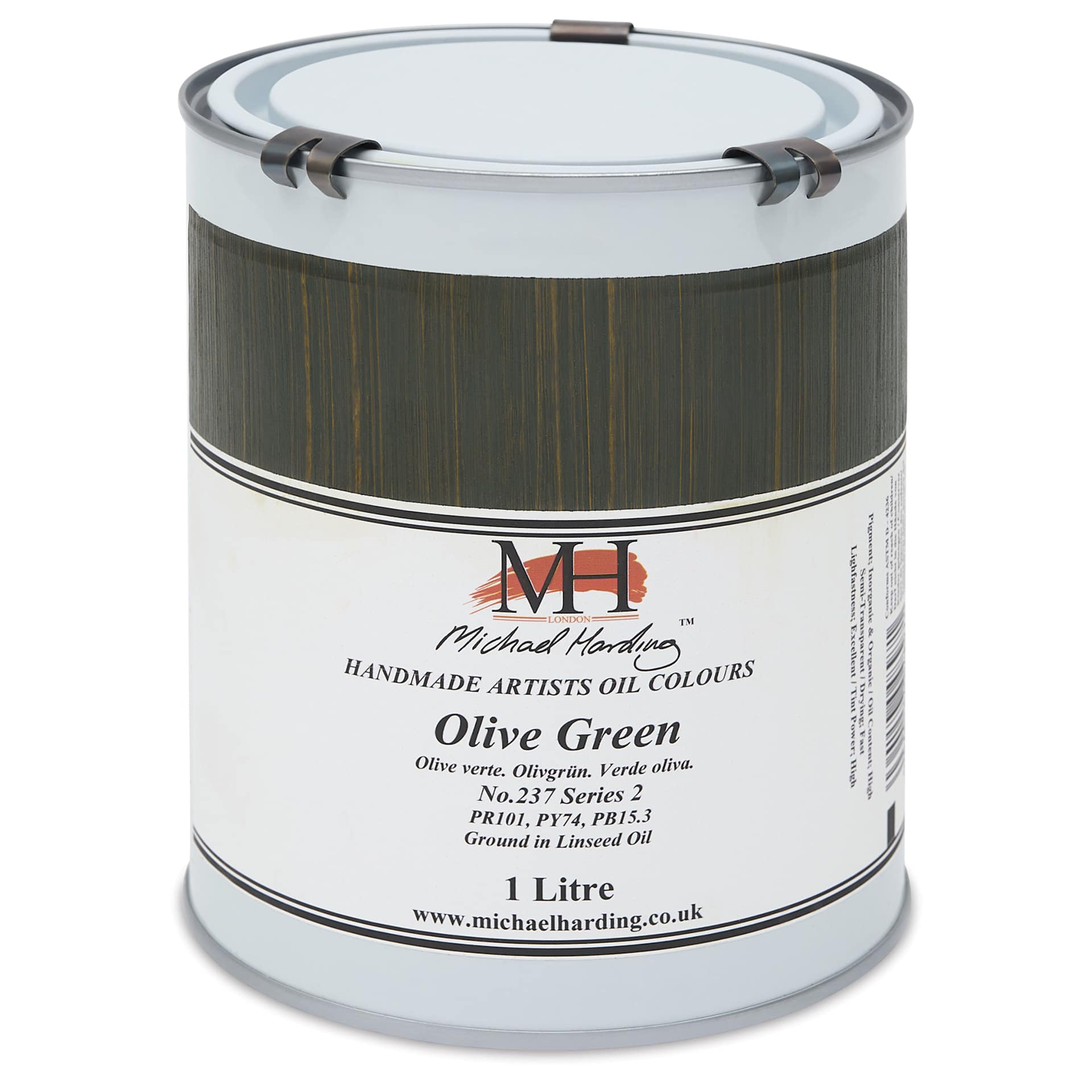 Michael Harding Artists Oil Color - Olive Green, 1 Liter
