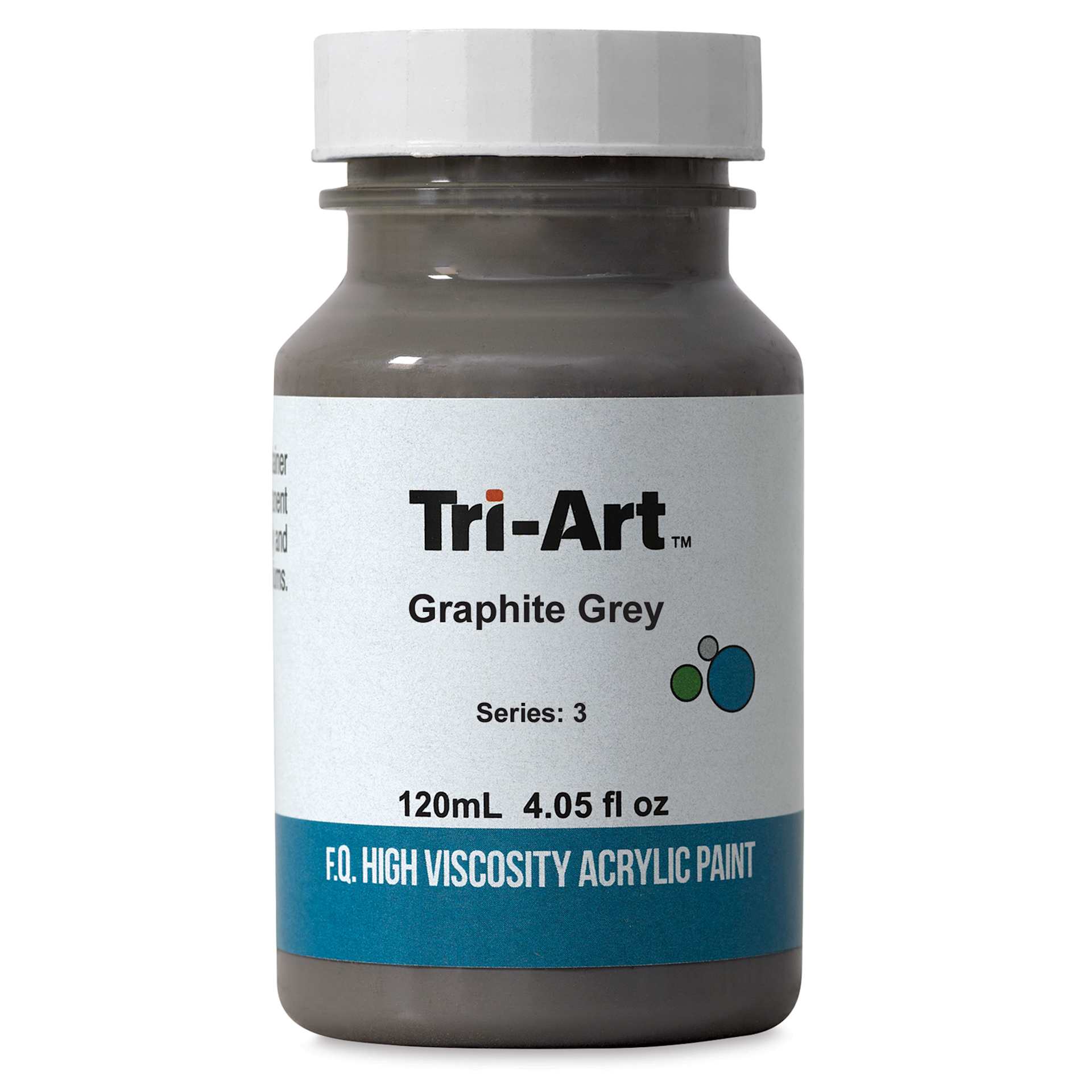 Tri-Art High Viscosity Artist Acrylic - Graphite Gray, 120 ml jar