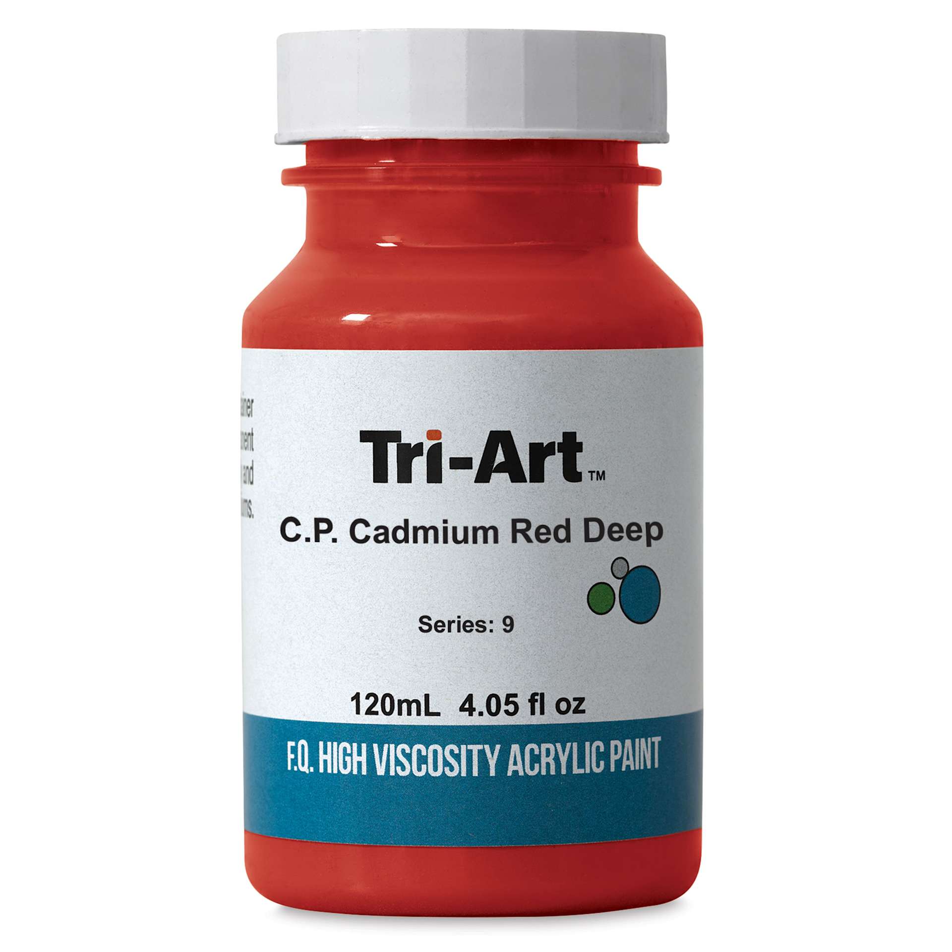 Tri-Art High Viscosity Artist Acrylic - C.P. Cadmium Red Deep, 120 ml jar