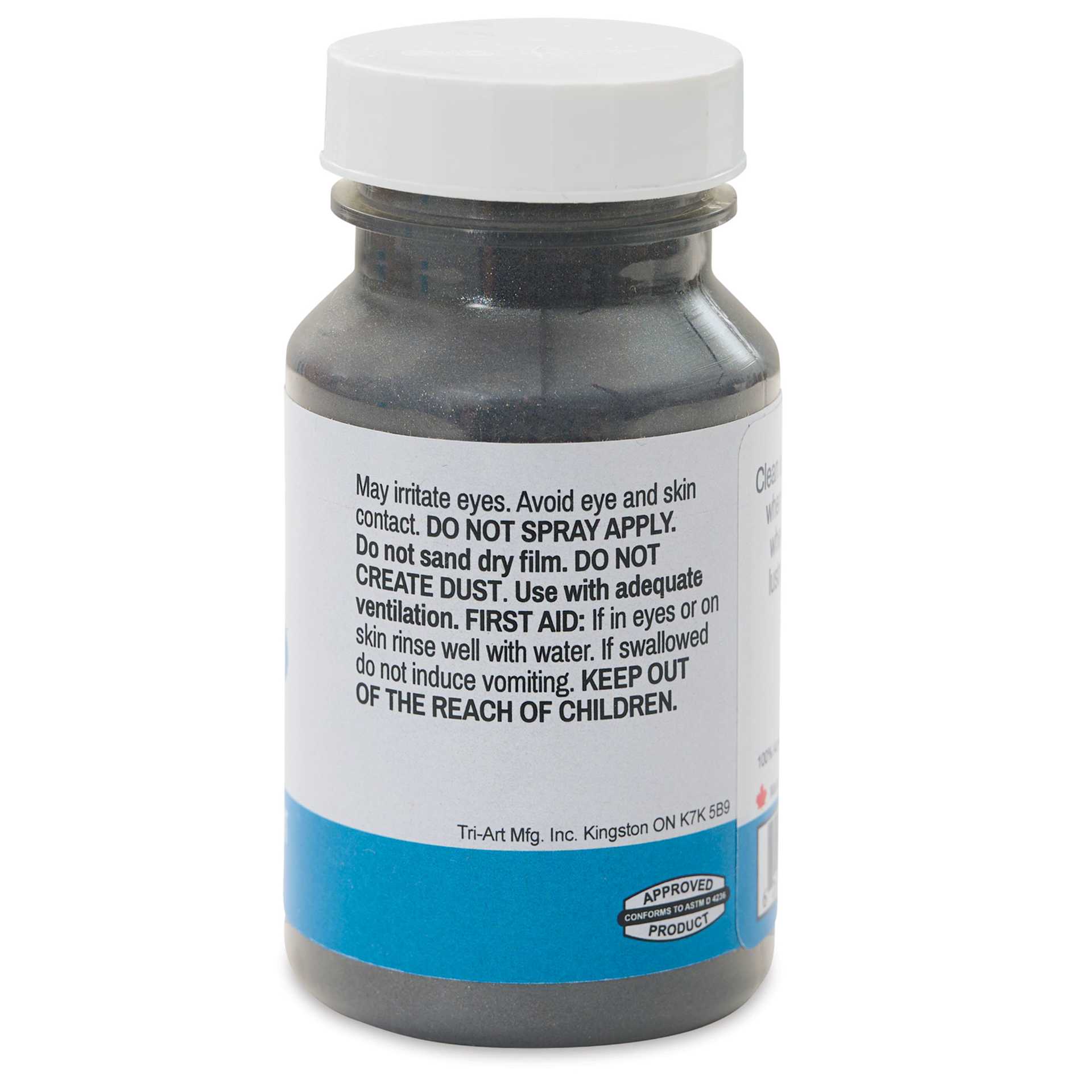 Tri-Art High Viscosity Artist Acrylic - Micaceous Iron Oxide, 120 ml jar side view