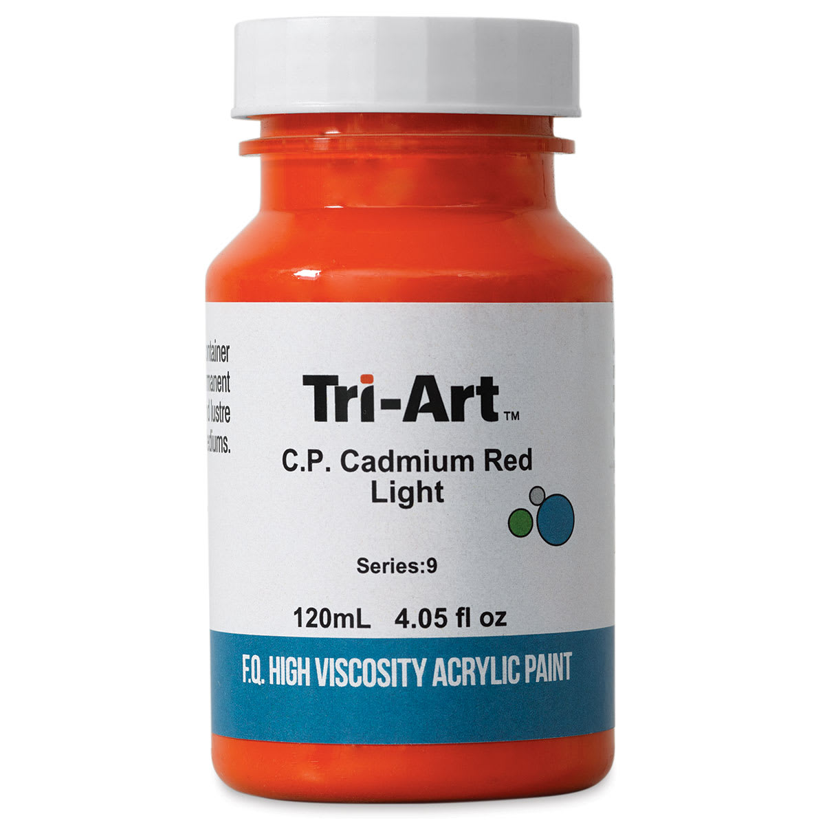 Tri-Art High Viscosity Artist Acrylic - C.P. Cadmium Red Light, 120 ml jar