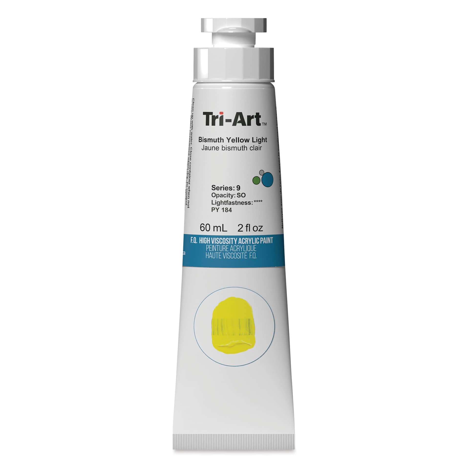 Tri-Art High Viscosity Artist Acrylic - Bismuth Yellow Light, 60 ml tube