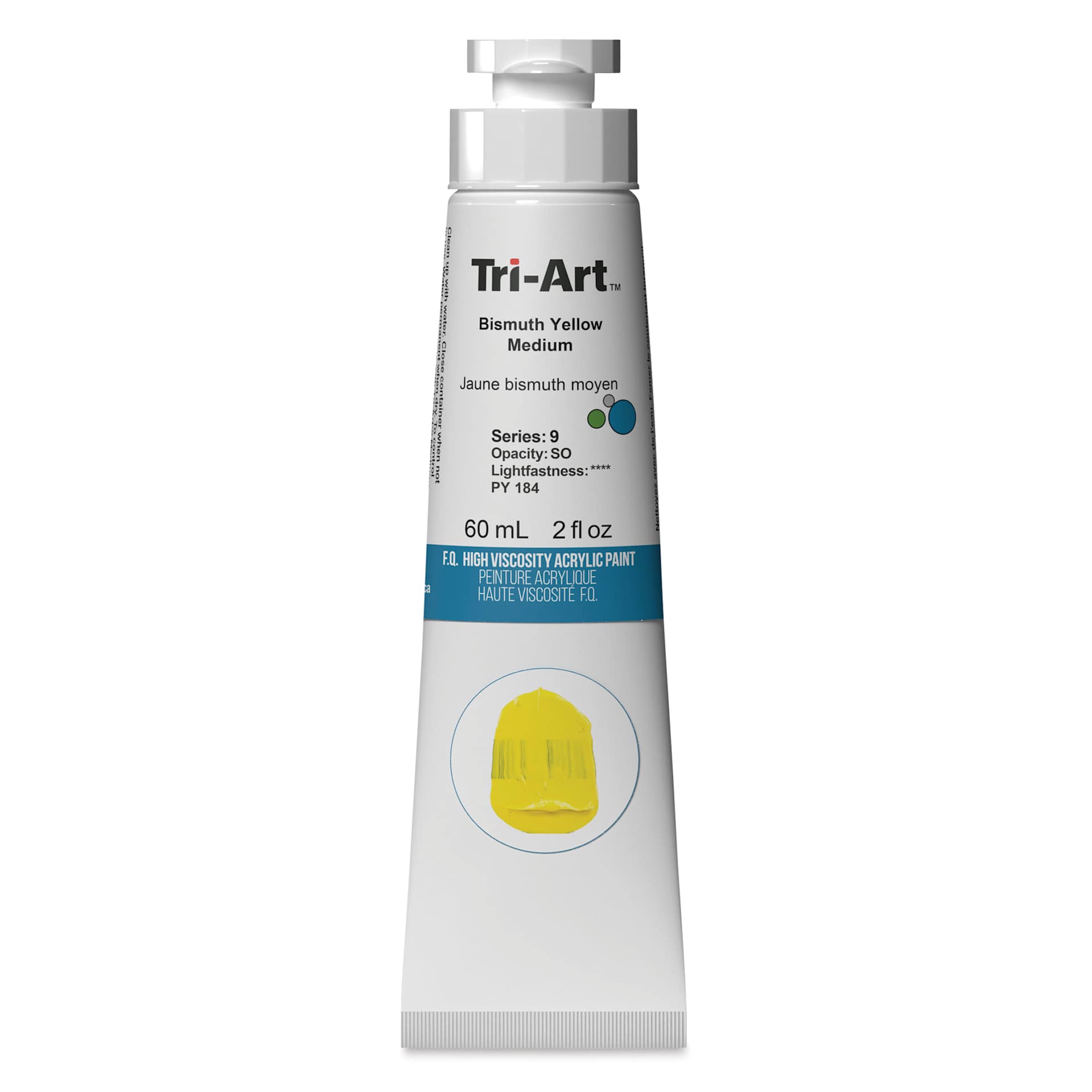 Tri-Art High Viscosity Artist Acrylic - Bismuth Yellow Medium, 60 ml tube