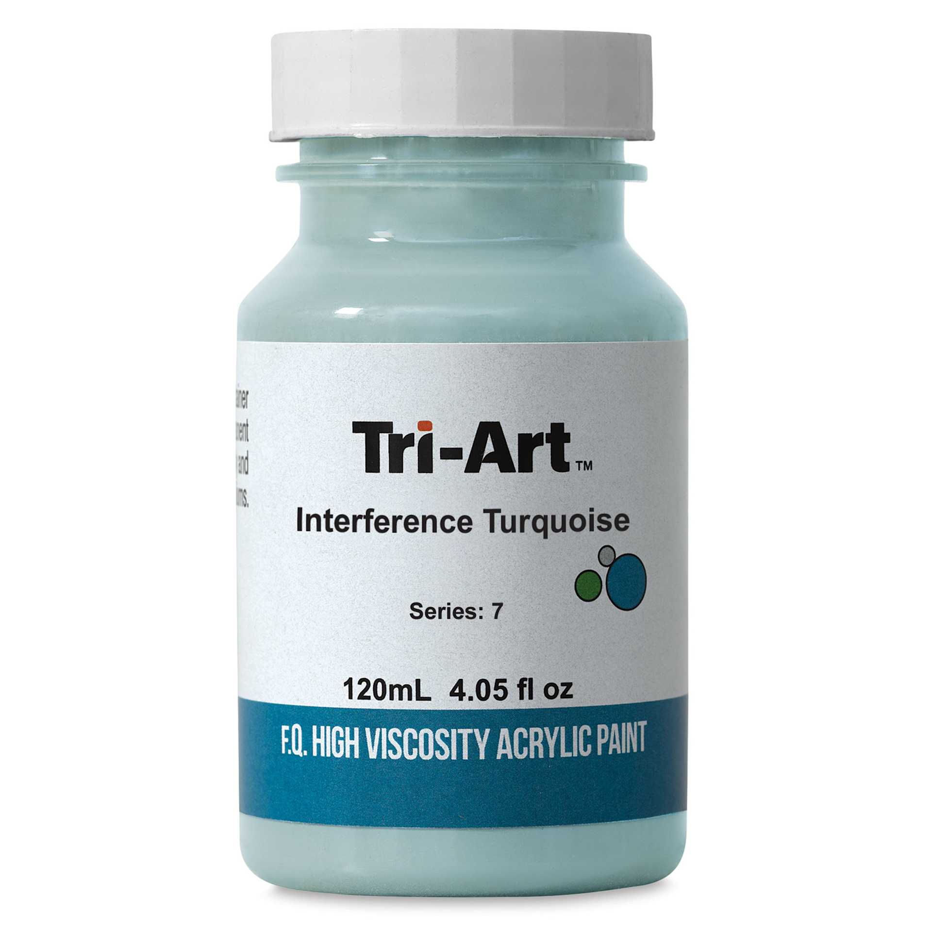 Tri-Art High Viscosity Artist Acrylic - Interference Turquoise, 120 ml jar
