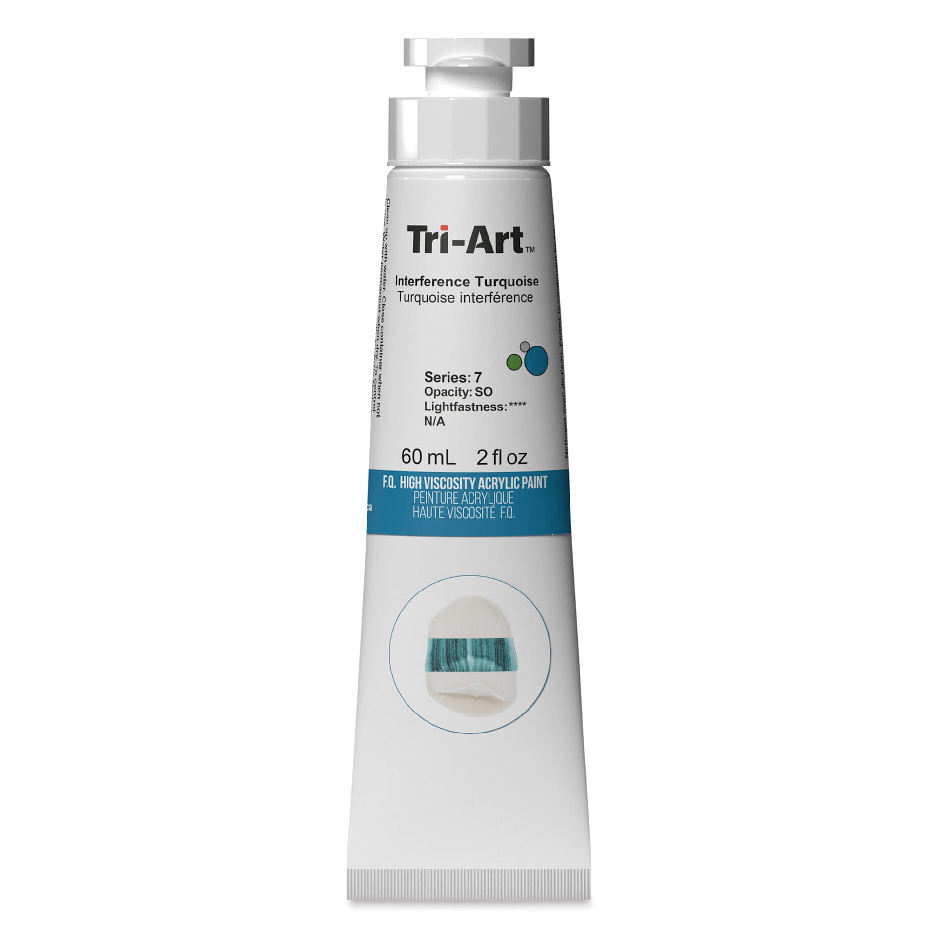 Tri-Art High Viscosity Artist Acrylic - Interference Turquoise, 60 ml tube