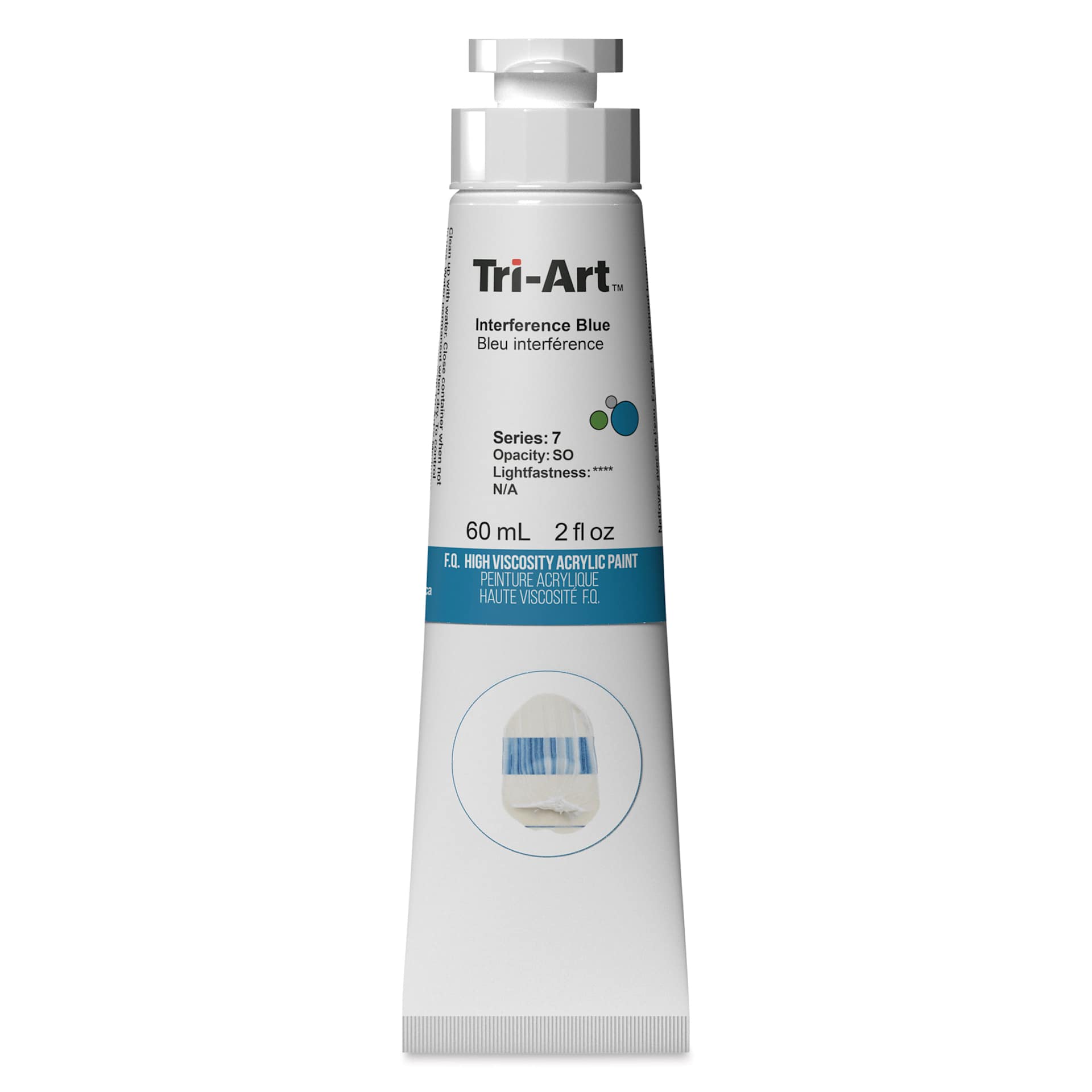 Tri-Art High Viscosity Artist Acrylic - Interference Blue, 60 ml tube