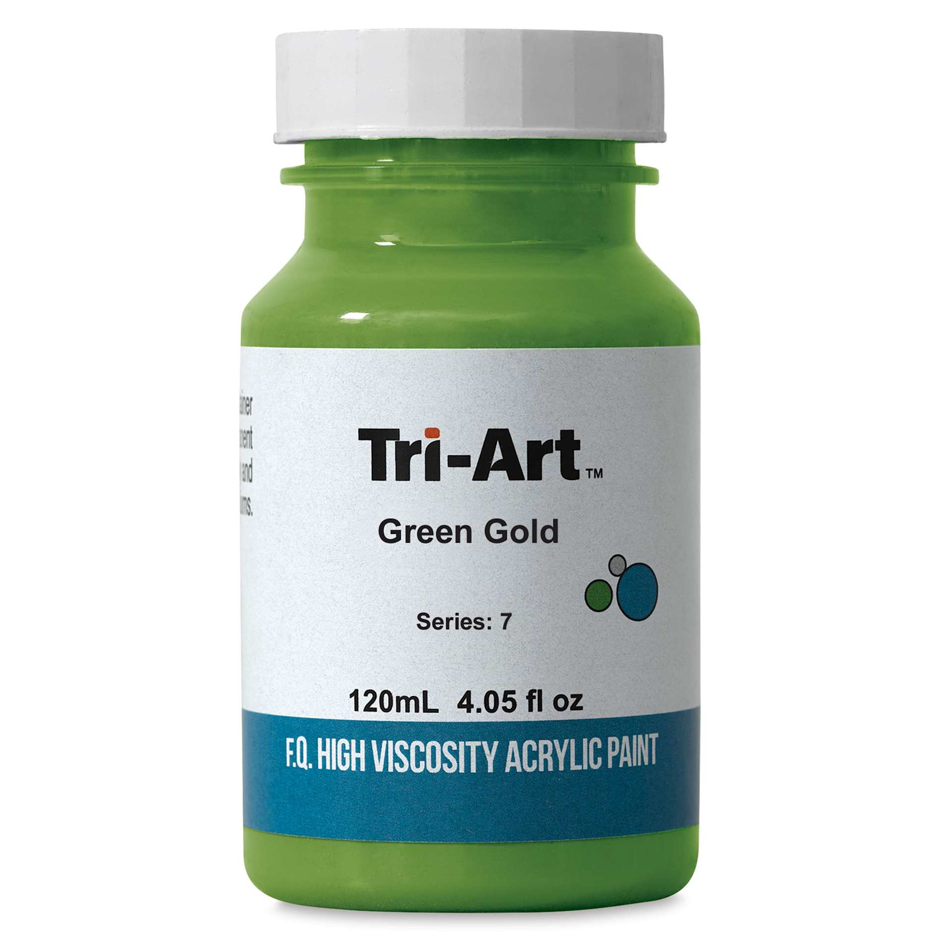 Tri-Art High Viscosity Artist Acrylic - Green Gold, 120 ml jar