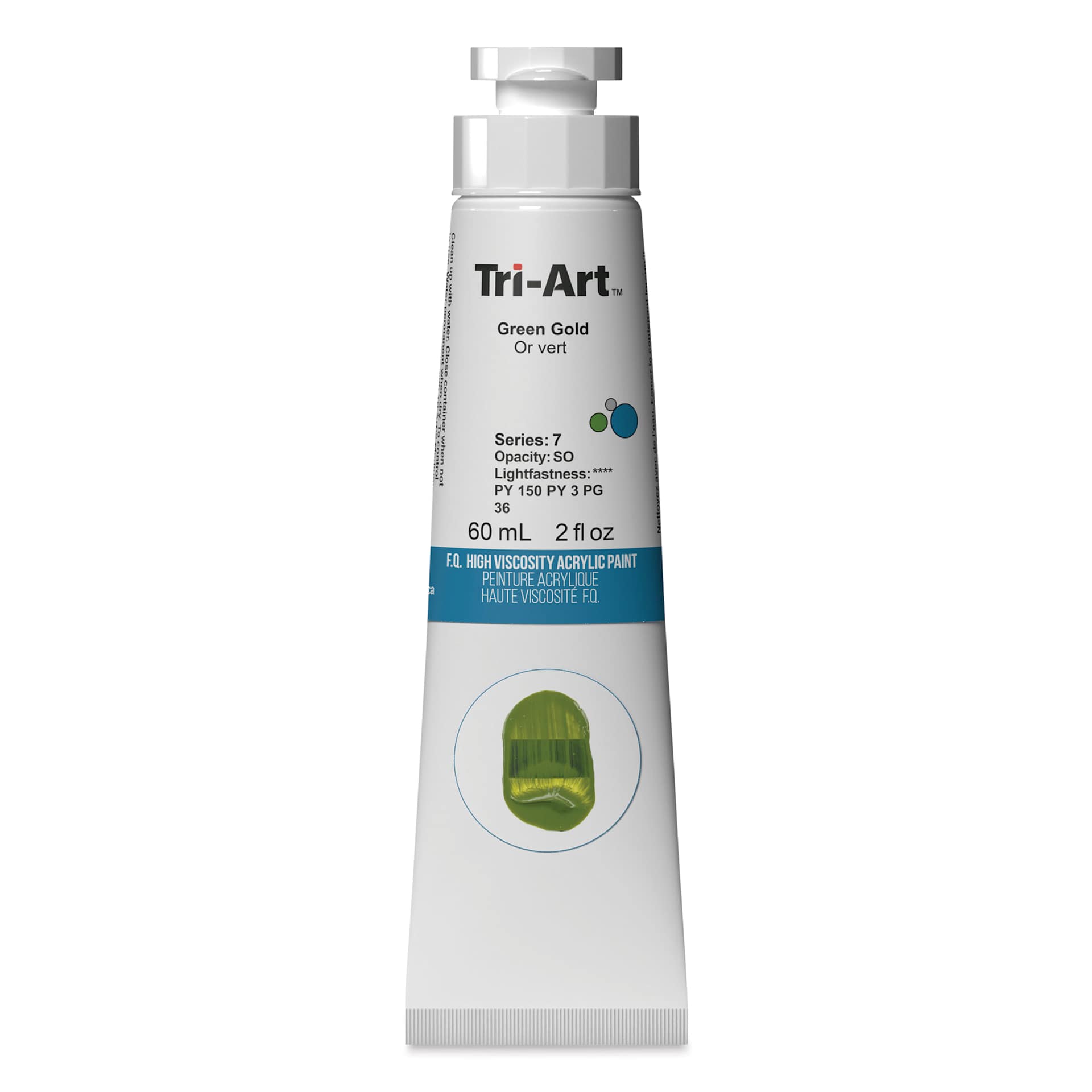 Tri-Art High Viscosity Artist Acrylic - Green Gold, 60 ml tube