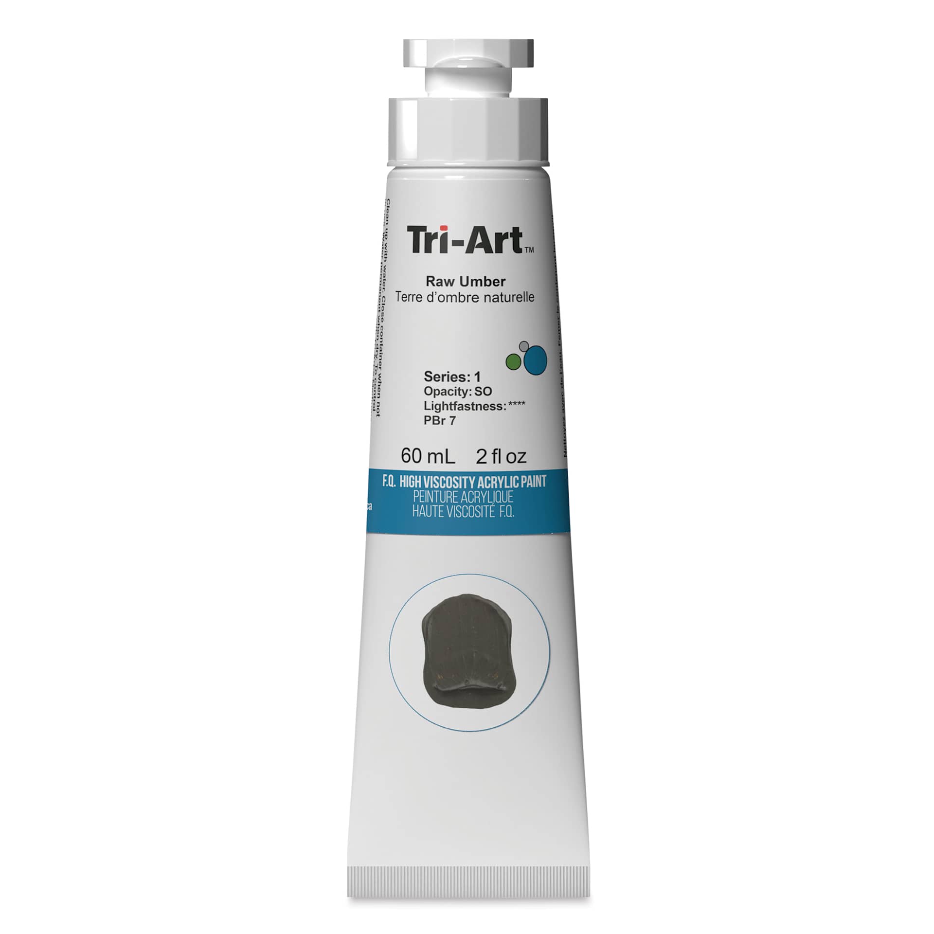 Tri-Art High Viscosity Artist Acrylic - Raw Umber, 60 ml