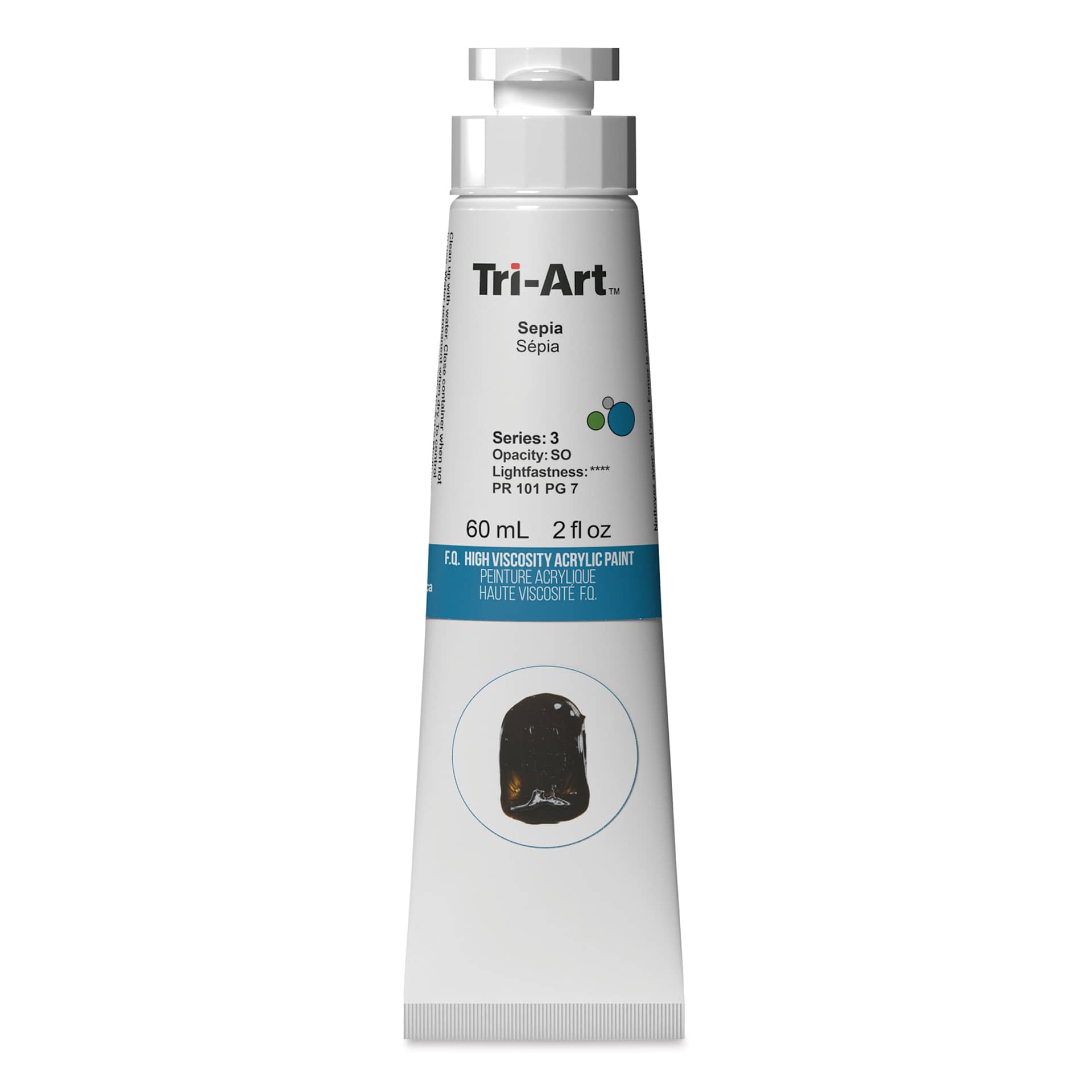 Tri-Art High Viscosity Artist Acrylic - Sepia, 60 ml tube