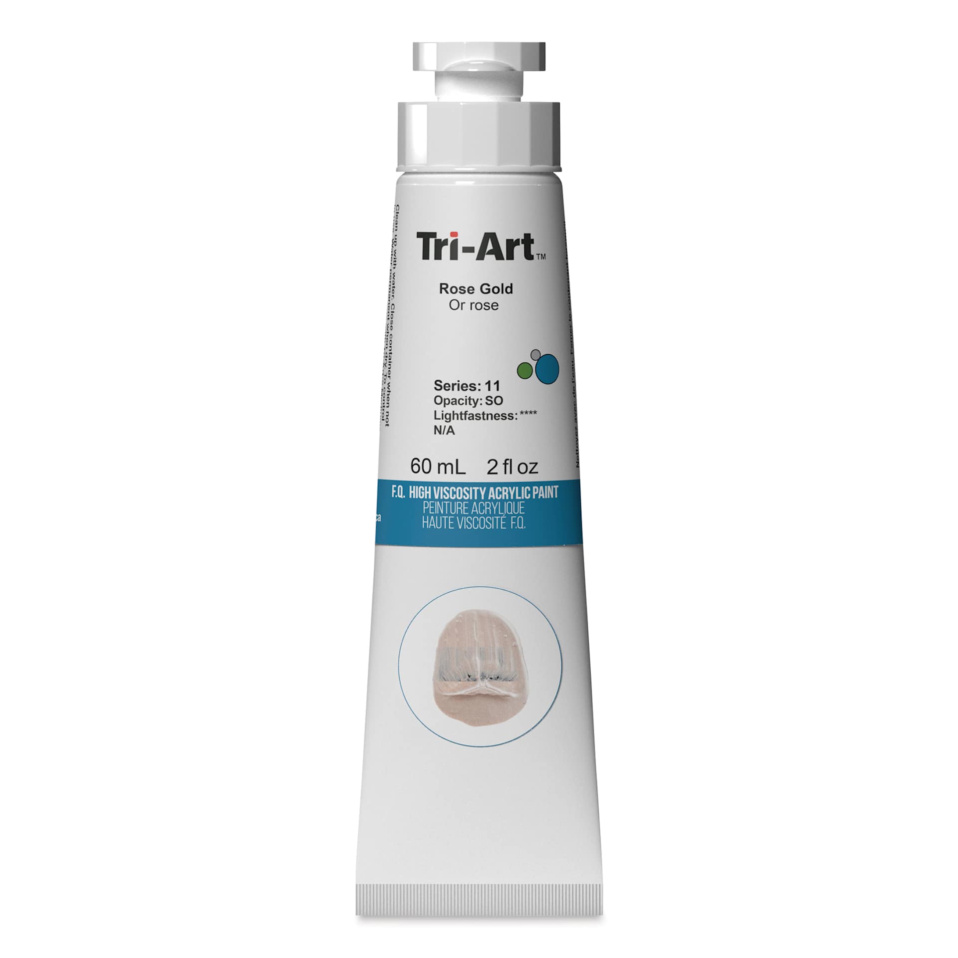 Tri-Art High Viscosity Artist Acrylic - Rose Gold, 60 ml tube