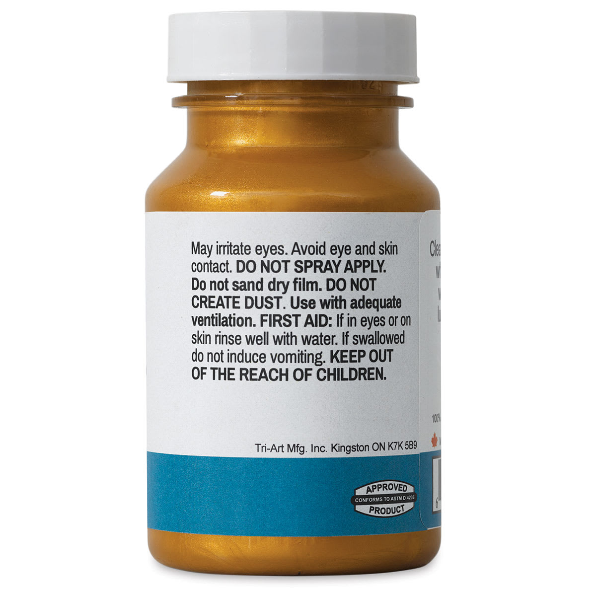 Tri-Art High Viscosity Artist Acrylic - Iridescent Gold Deep, 120 ml, side view