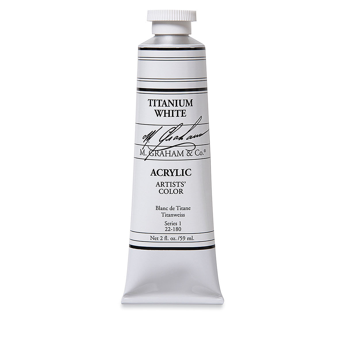 M. Graham Artists' Acrylics - Titanium White, 2 oz tube