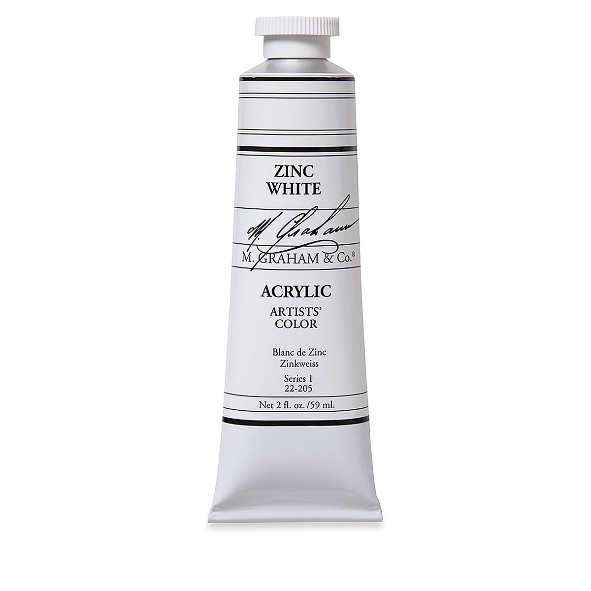 M. Graham Artists' Acrylics - Zinc White, 2 oz tube