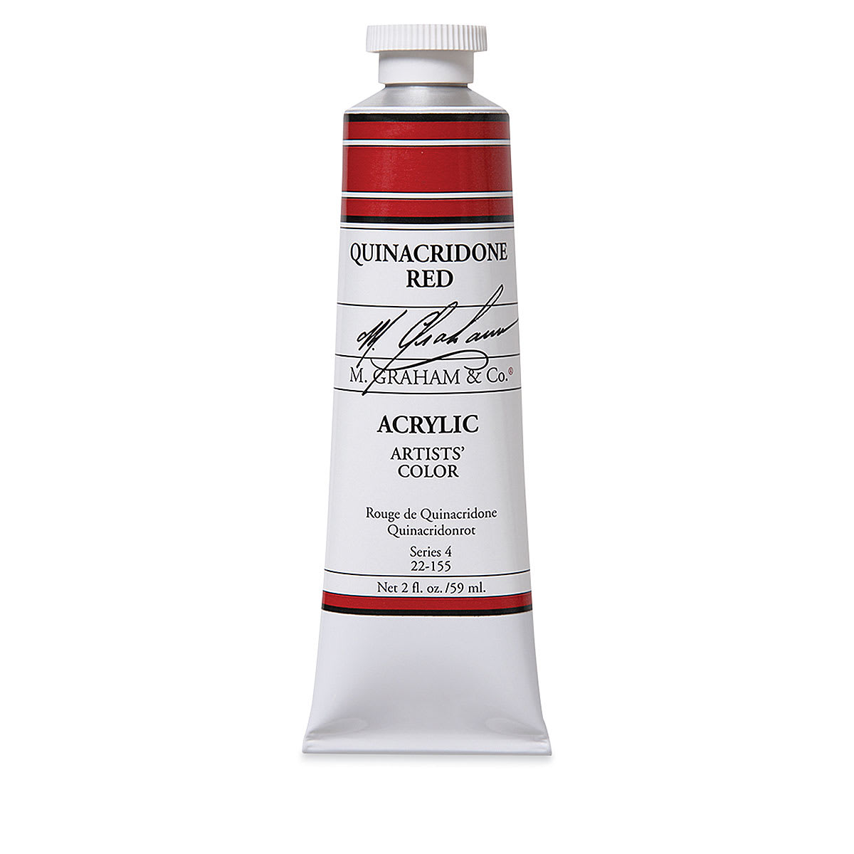 M. Graham Artists' Acrylics - Quinacridone Red, 2 oz tube