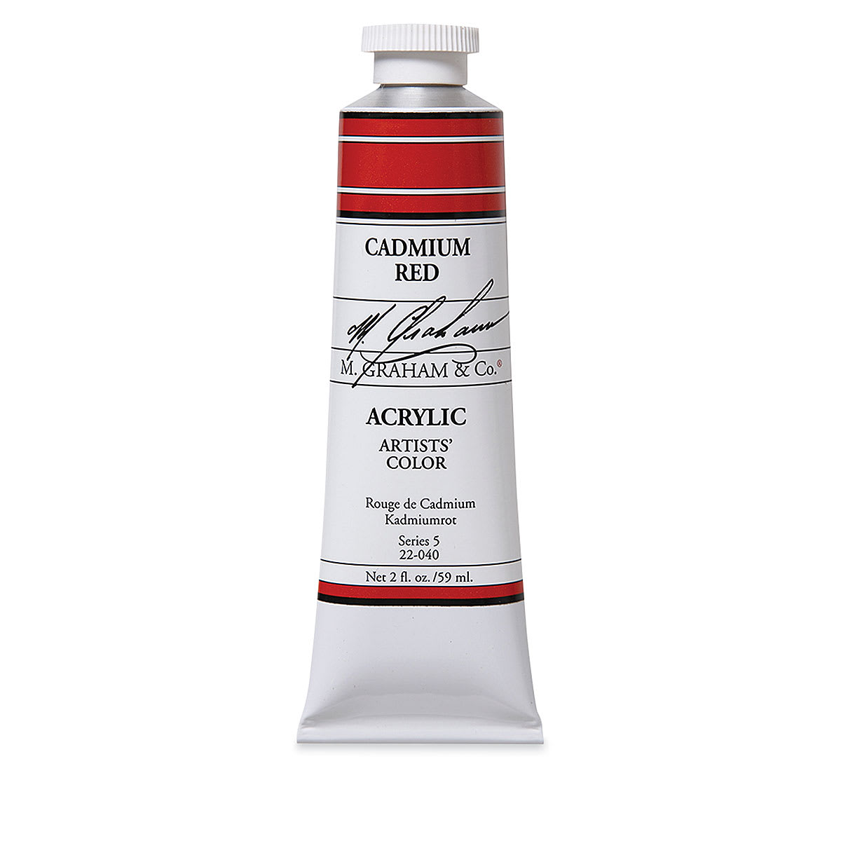 M. Graham Artists' Acrylics - Cadmium Red, 2 oz tube
