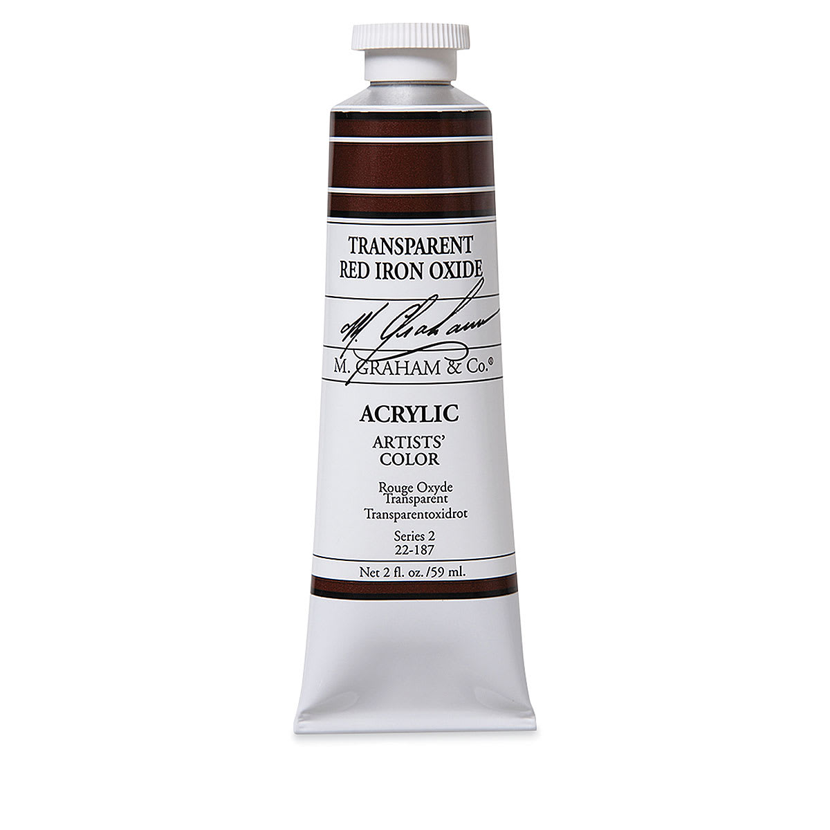 M. Graham Artists' Acrylics - Transparent Red Oxide, 2 oz tube