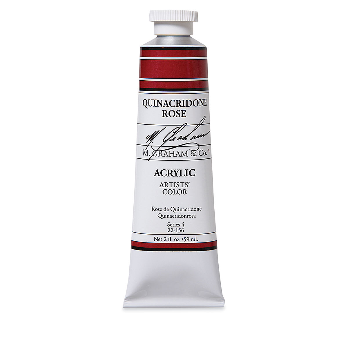 M. Graham Artists' Acrylics - Quinacridone Rose, 2 oz tube