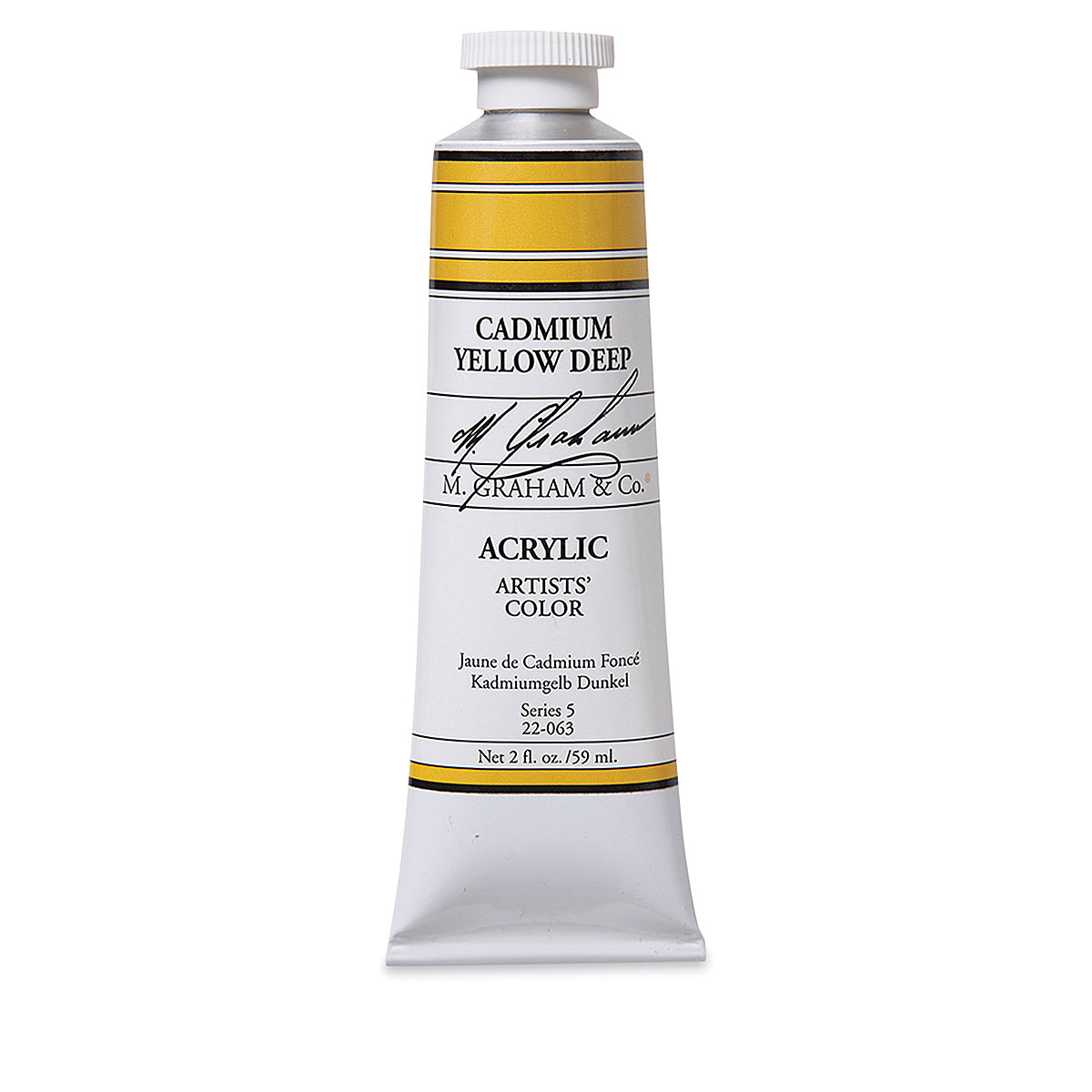 M. Graham Artists' Acrylics - Cadmium Yellow Deep, 2 oz tube