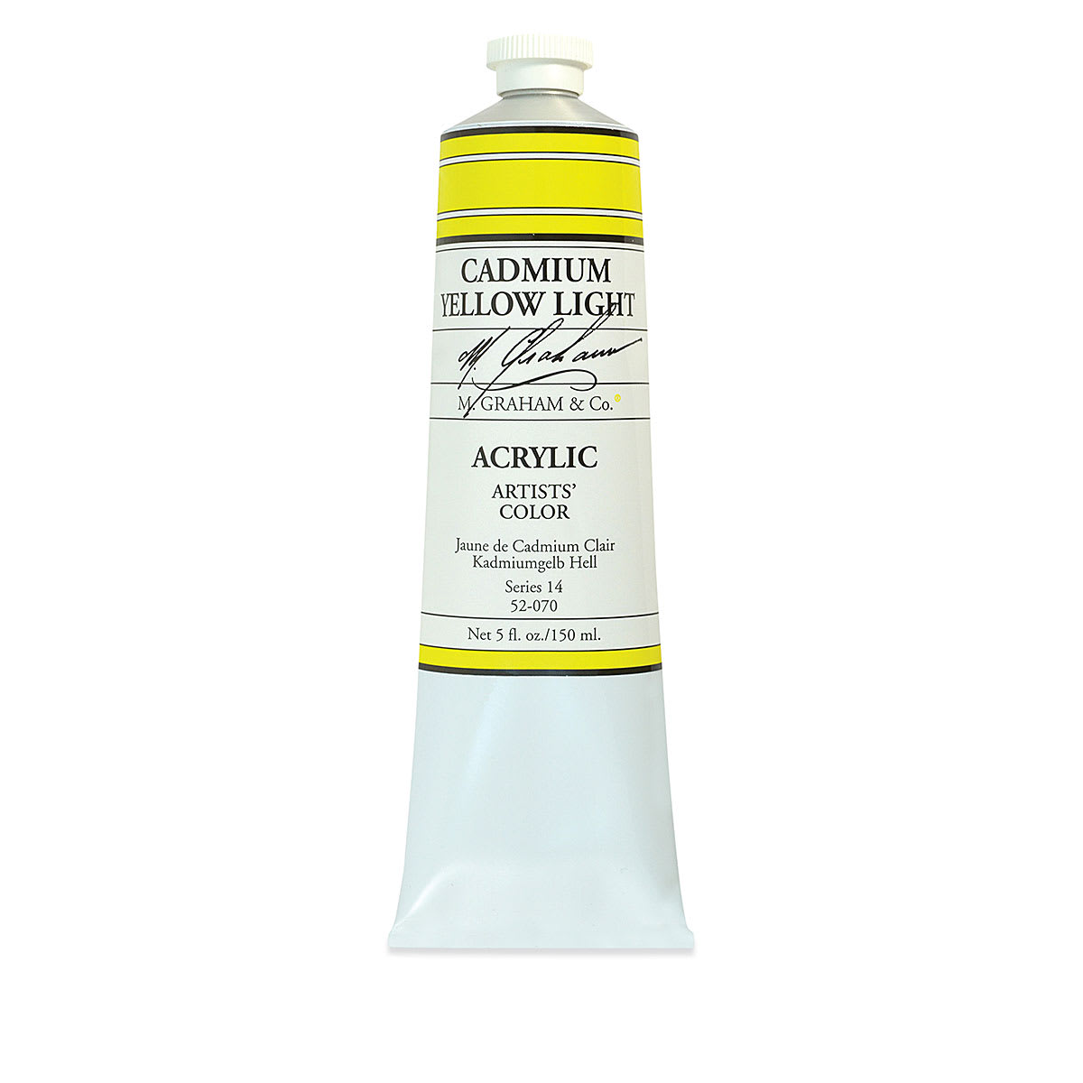 M. Graham Artists' Acrylics - Cadmium Yellow Light, 5 oz Tube