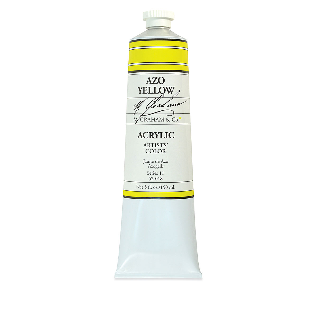 M. Graham Artists' Acrylics - Azo Yellow, 5 oz Tube