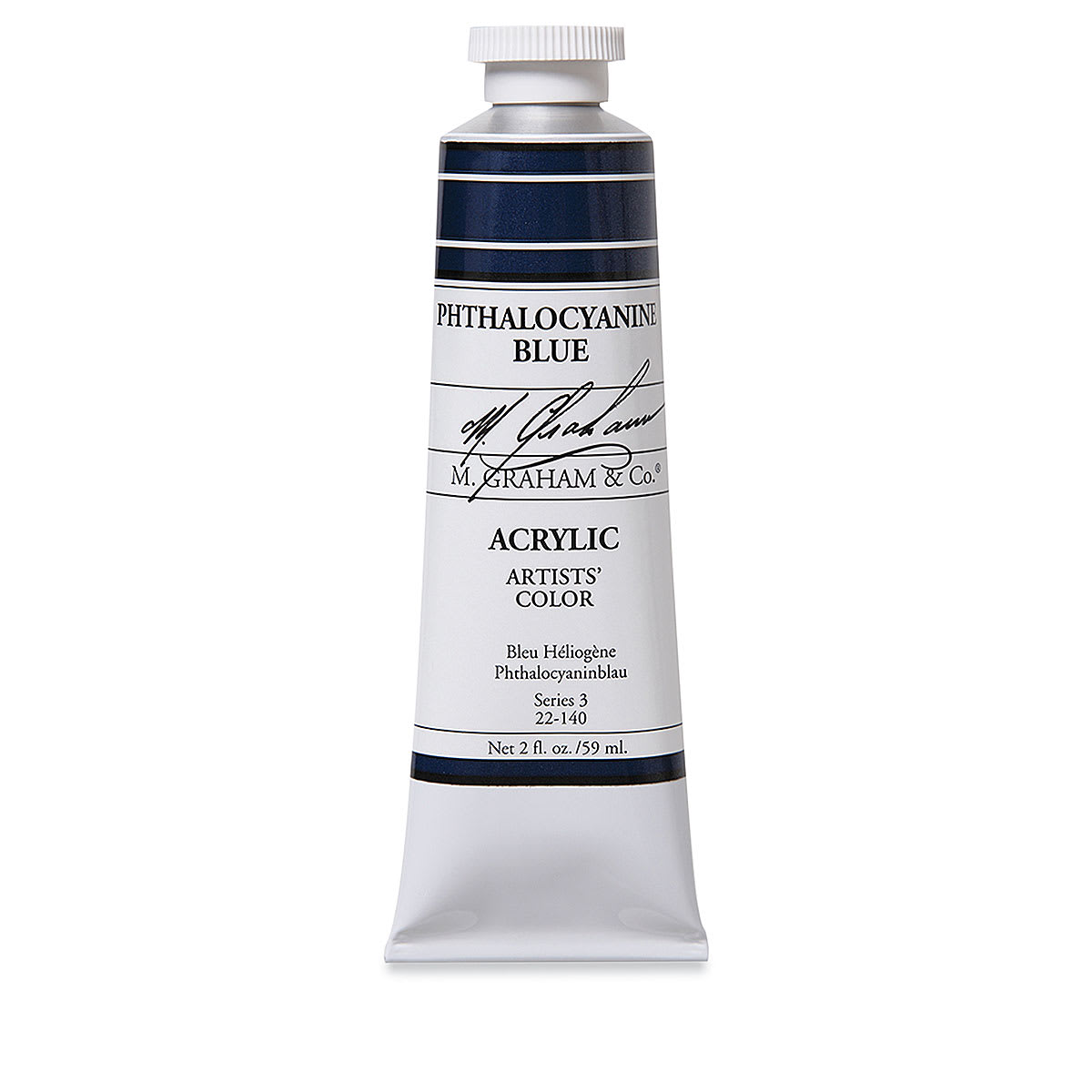 M. Graham Artists' Acrylics - Phthalocyanine Blue, 2 oz tube