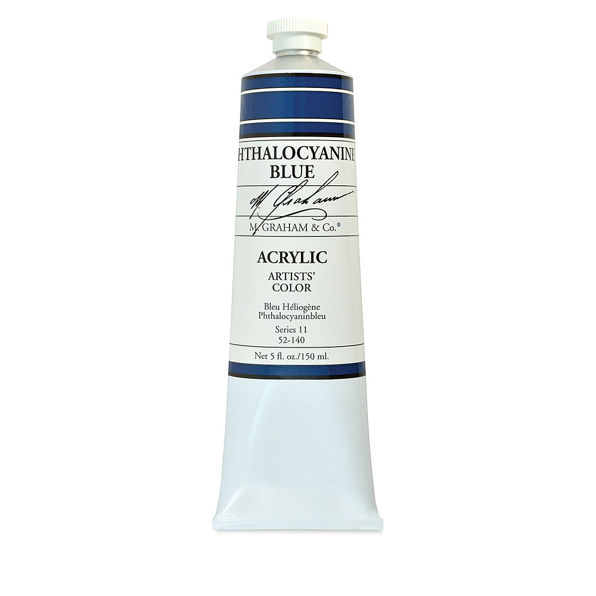 M. Graham Artists' Acrylics - Phthalocyanine Blue, 5 oz Tube