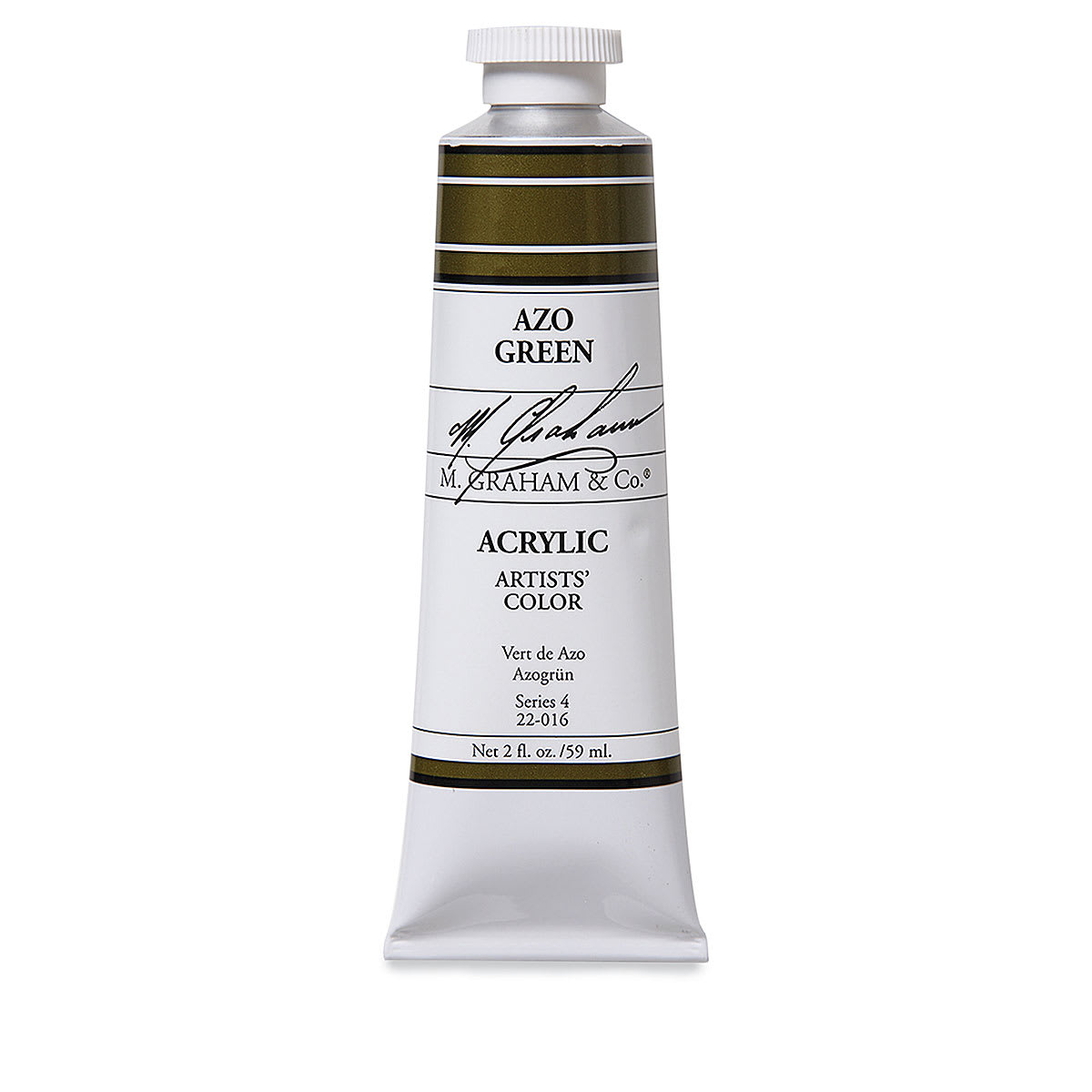 M. Graham Artists' Acrylics - Azo Green, 2 oz tube
