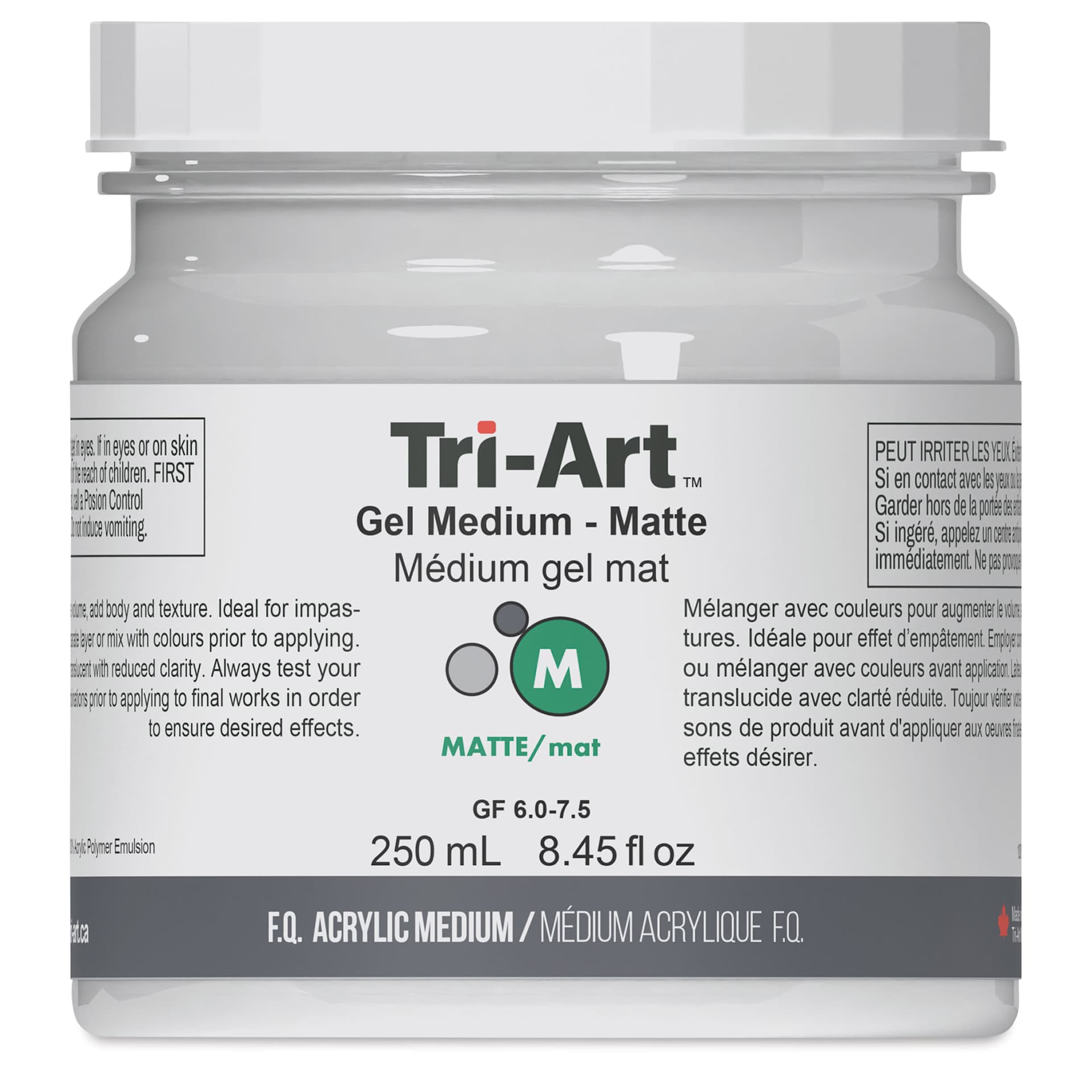 Tri-Art Acrylic Gel Medium - Matte, 250 ml