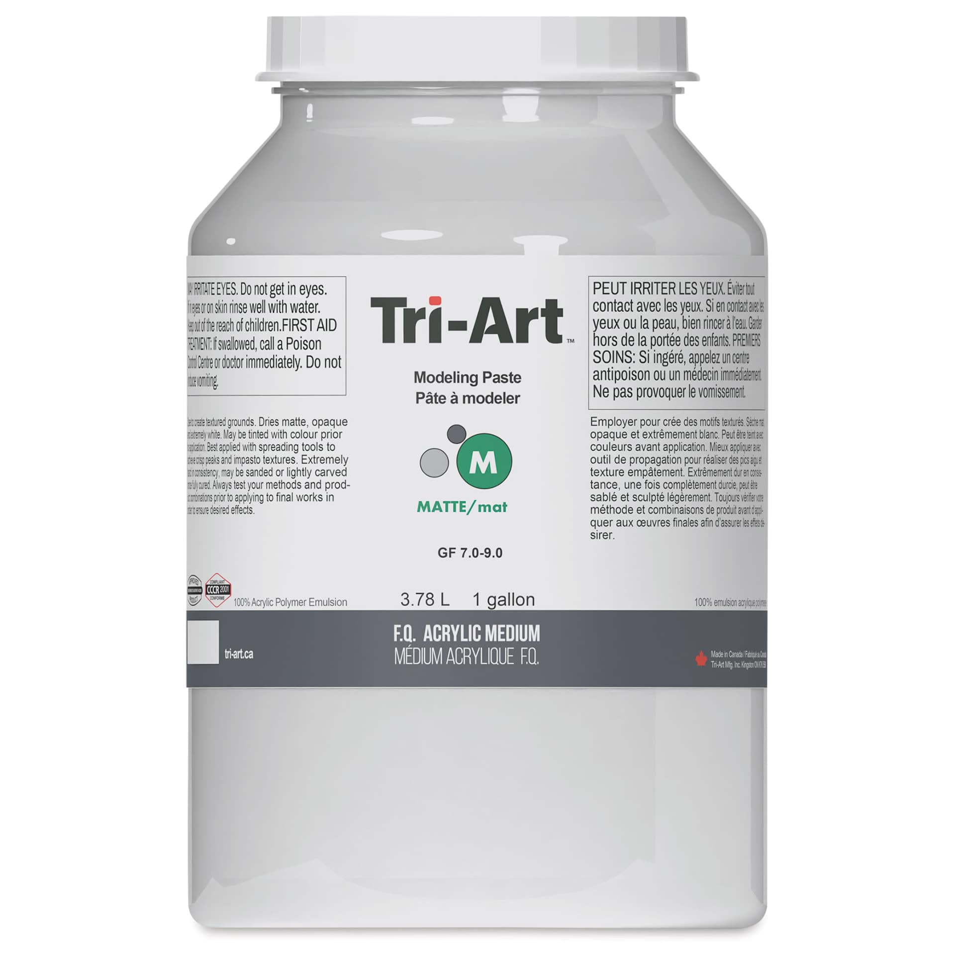 Tri-Art Modeling Paste - Front of 3.78 Liter Jar
