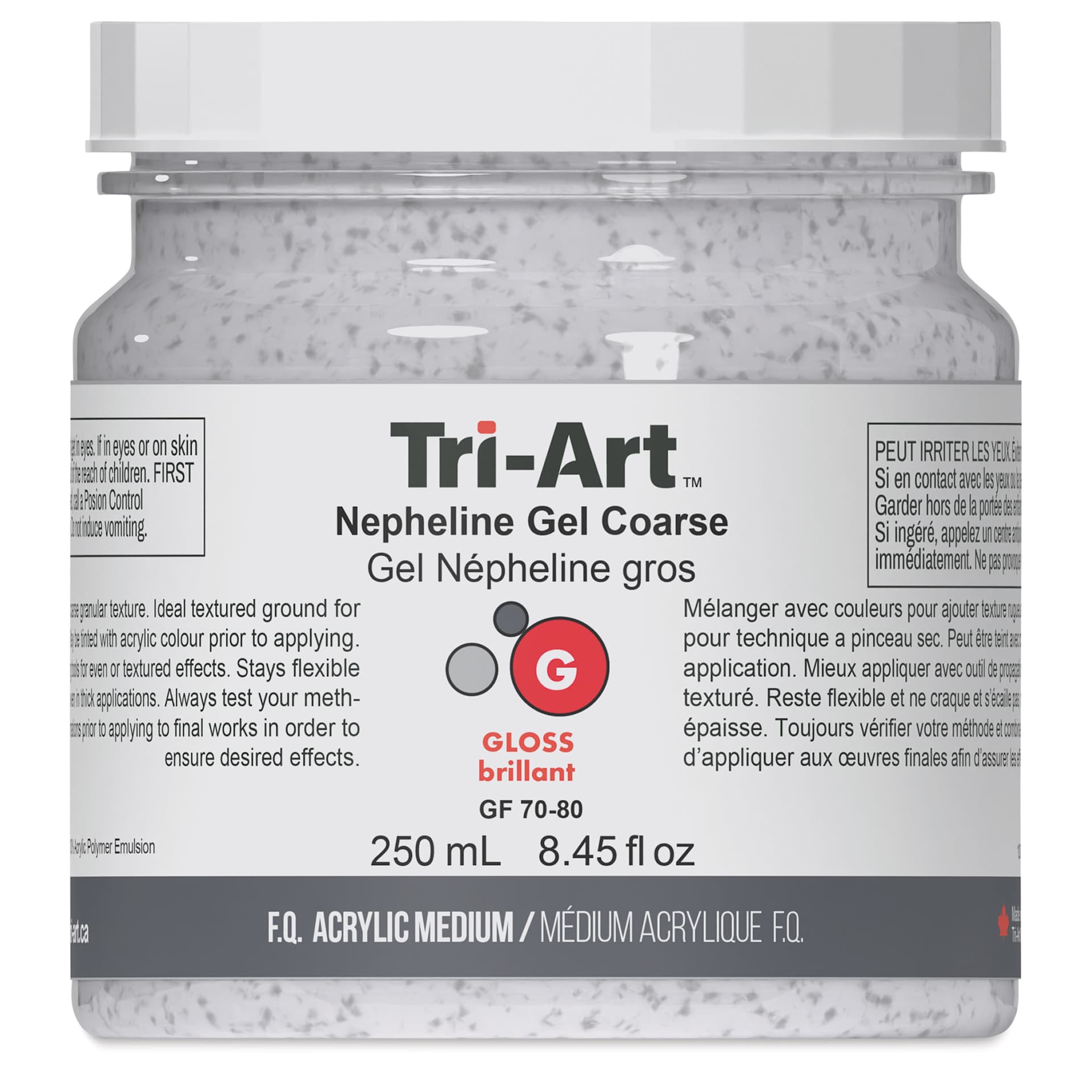 Tri-Art Nepheline Gel Medium - Front of 250 ml bottle
