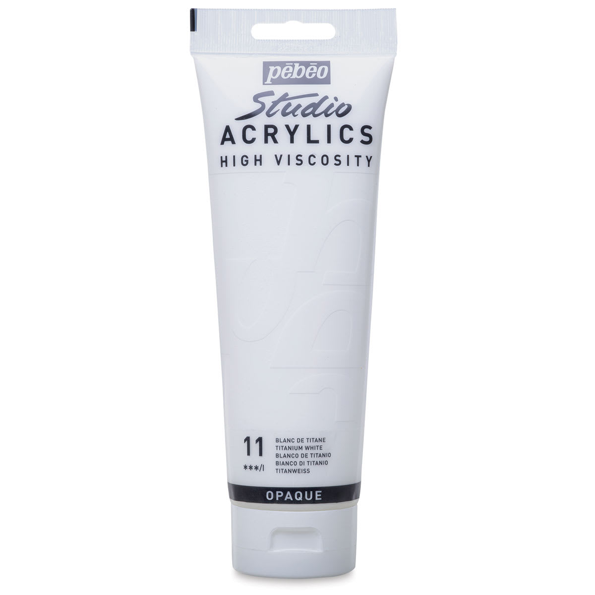 Pebeo High Viscosity Acrylics - Titanium White, 250 ml tube