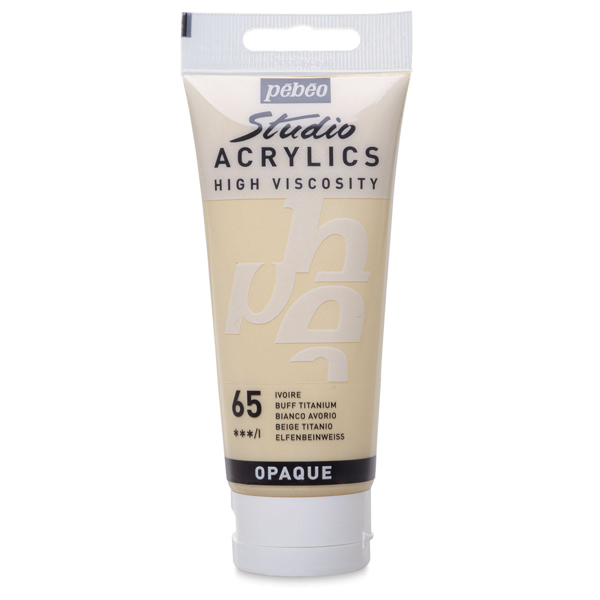 Pebeo High Viscosity Acrylics - Buff Titanium, 100 ml tube