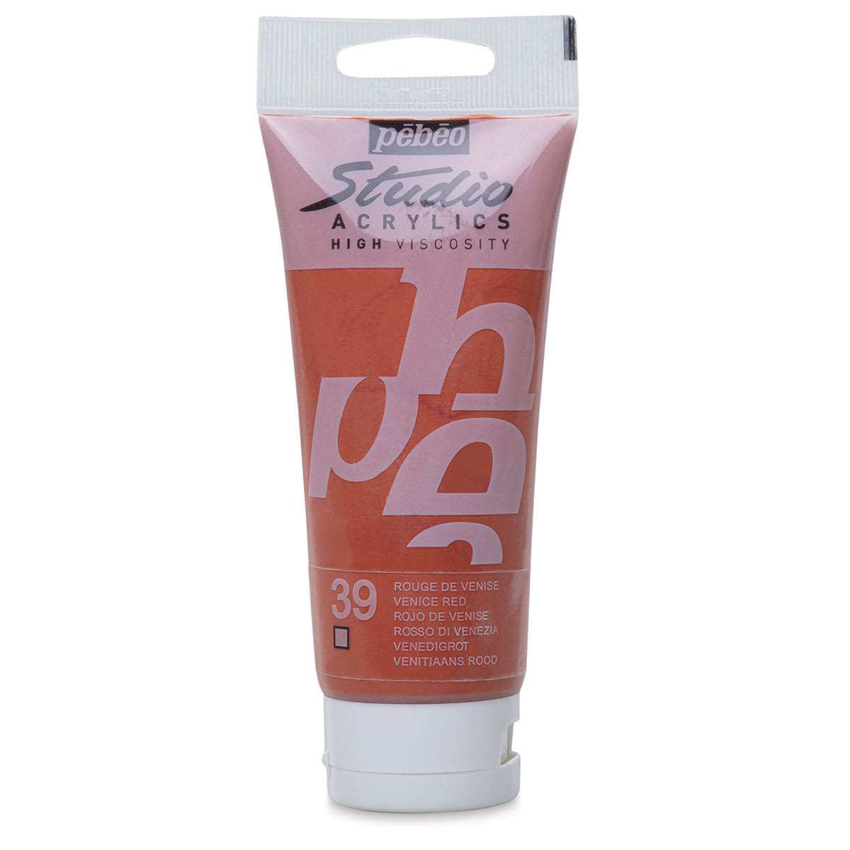 Pebeo High Viscosity Acrylics - Venice Red, 100 ml tube