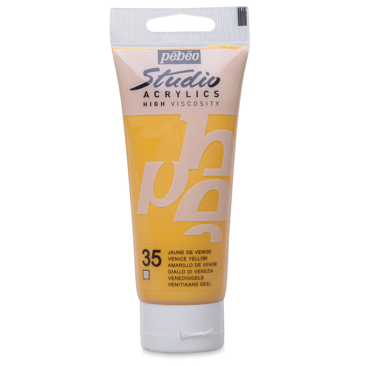 Pebeo High Viscosity Acrylics - Venice Yellow, 100 ml tube