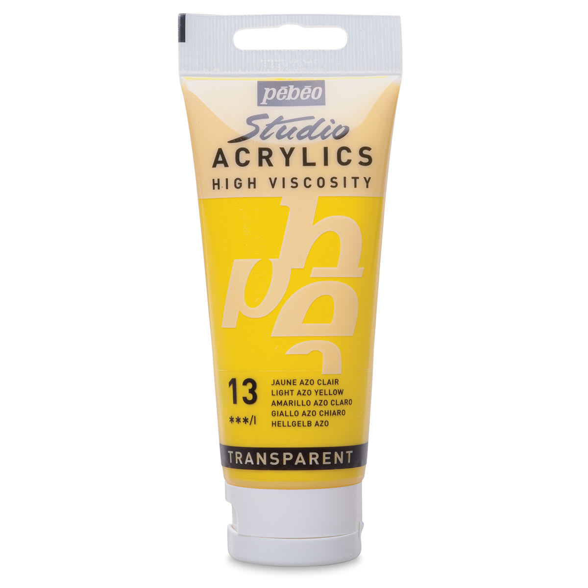 Pebeo High Viscosity Acrylics - Light Azo Yellow, 100 ml tube