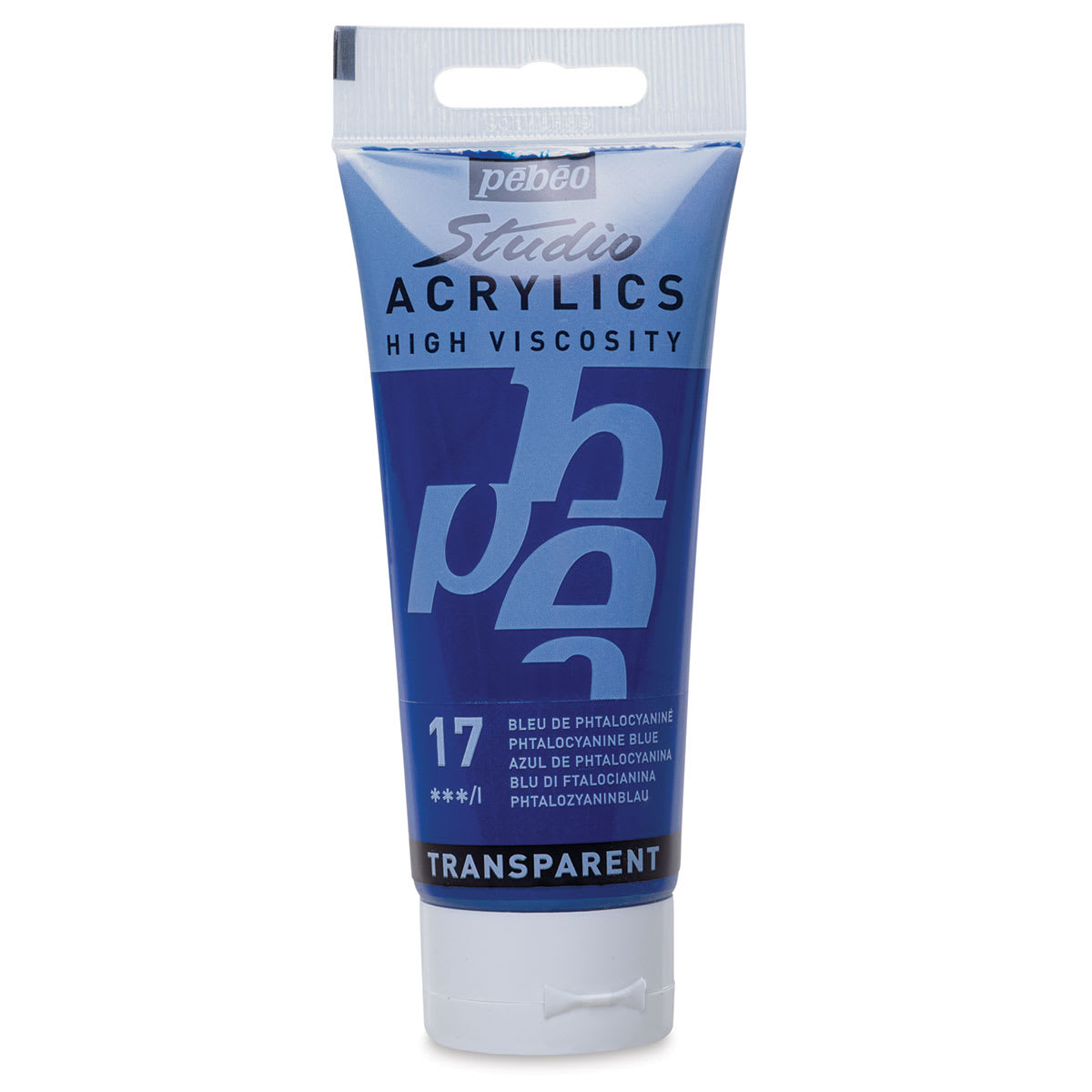 Pebeo High Viscosity Acrylics - Phthalocyanine Blue, 100 ml tube