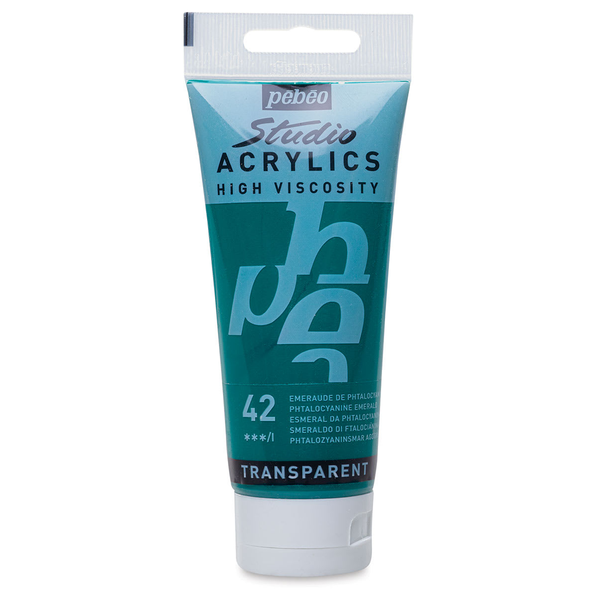 Pebeo High Viscosity Acrylics - Phthalocyanine Emerald, 100 ml tube