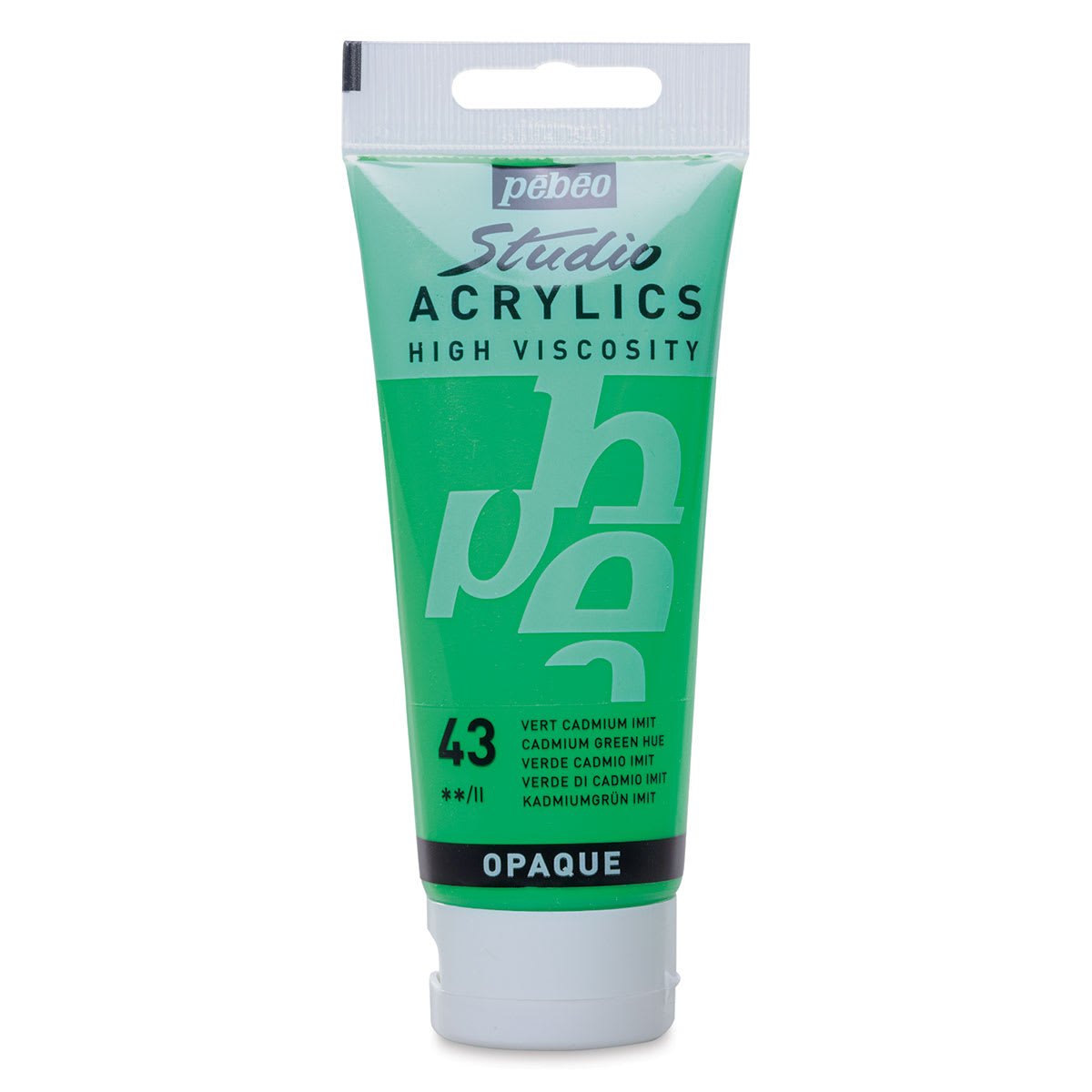 Pebeo High Viscosity Acrylics - Cadmium Green Hue, 100 ml tube