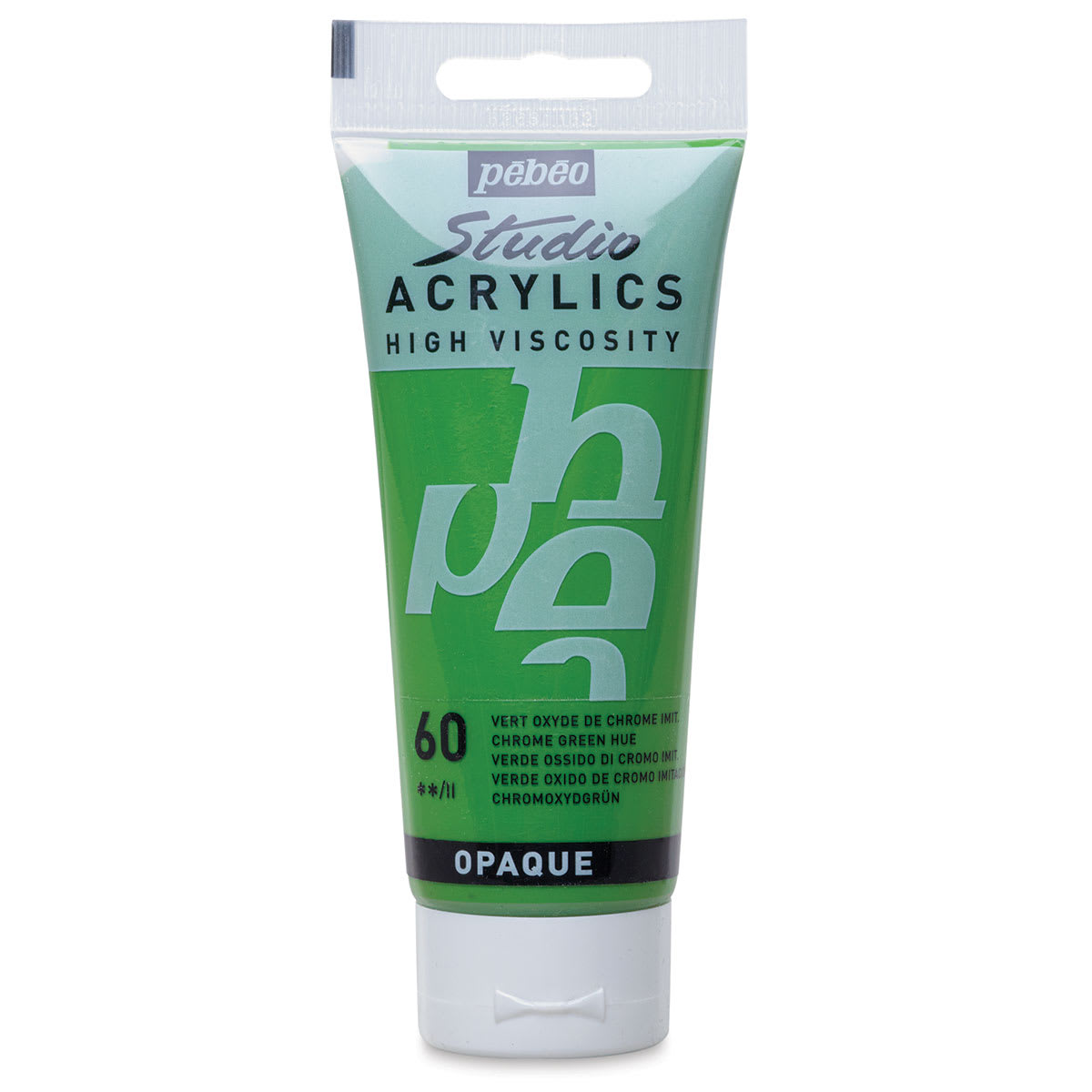 Pebeo High Viscosity Acrylics - Chrome Green Hue, 100 ml tube