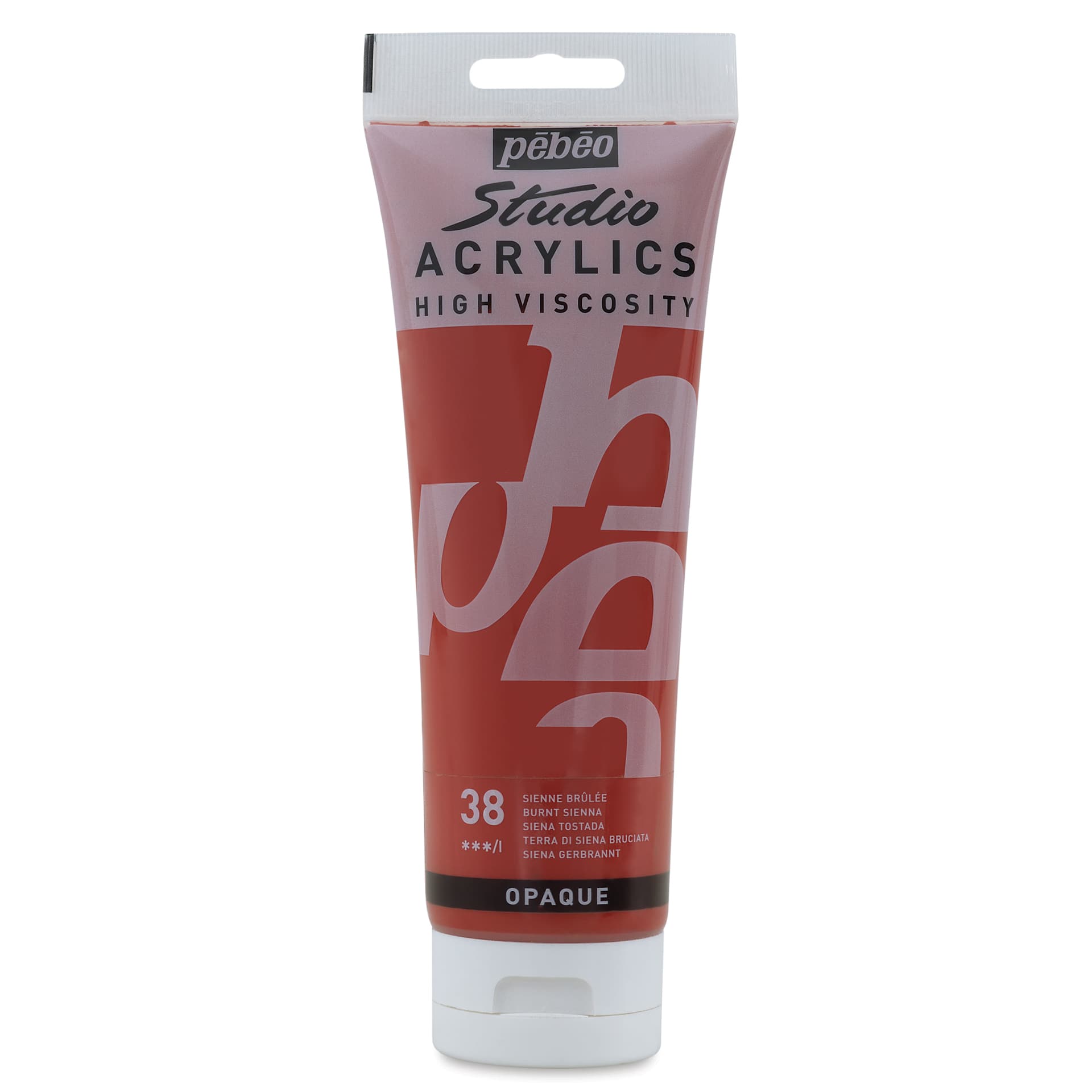 Pebeo High Viscosity Acrylics - Burnt Sienna, 250 ml Tube